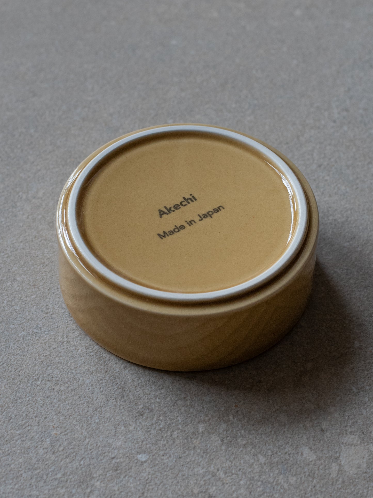 Ochre Futamono Ceramic Container