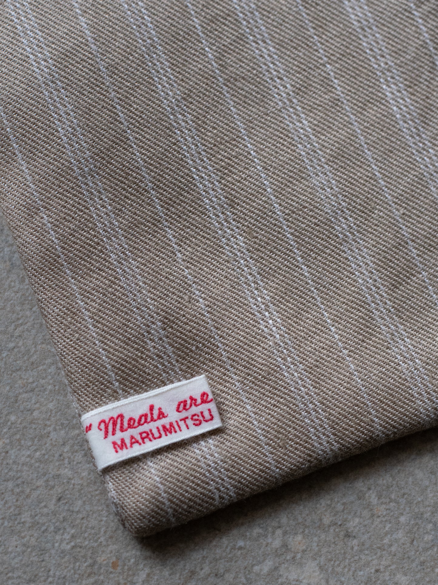 Teapot Mat - Beige Stripe