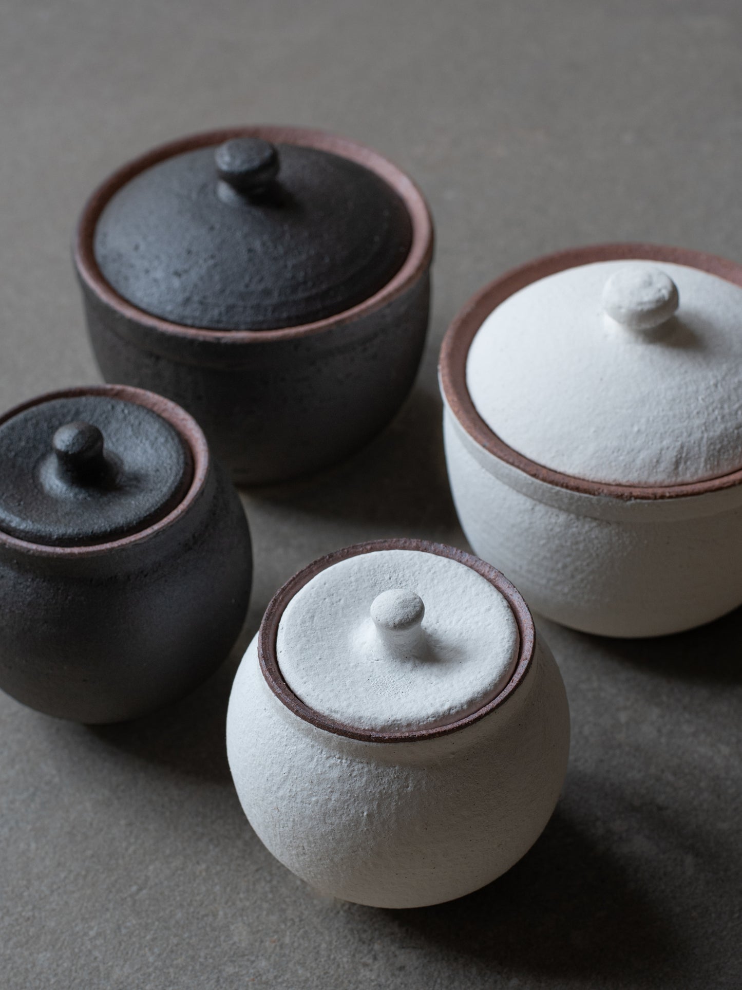 Lidded Salt Pot - Charcoal (Large)