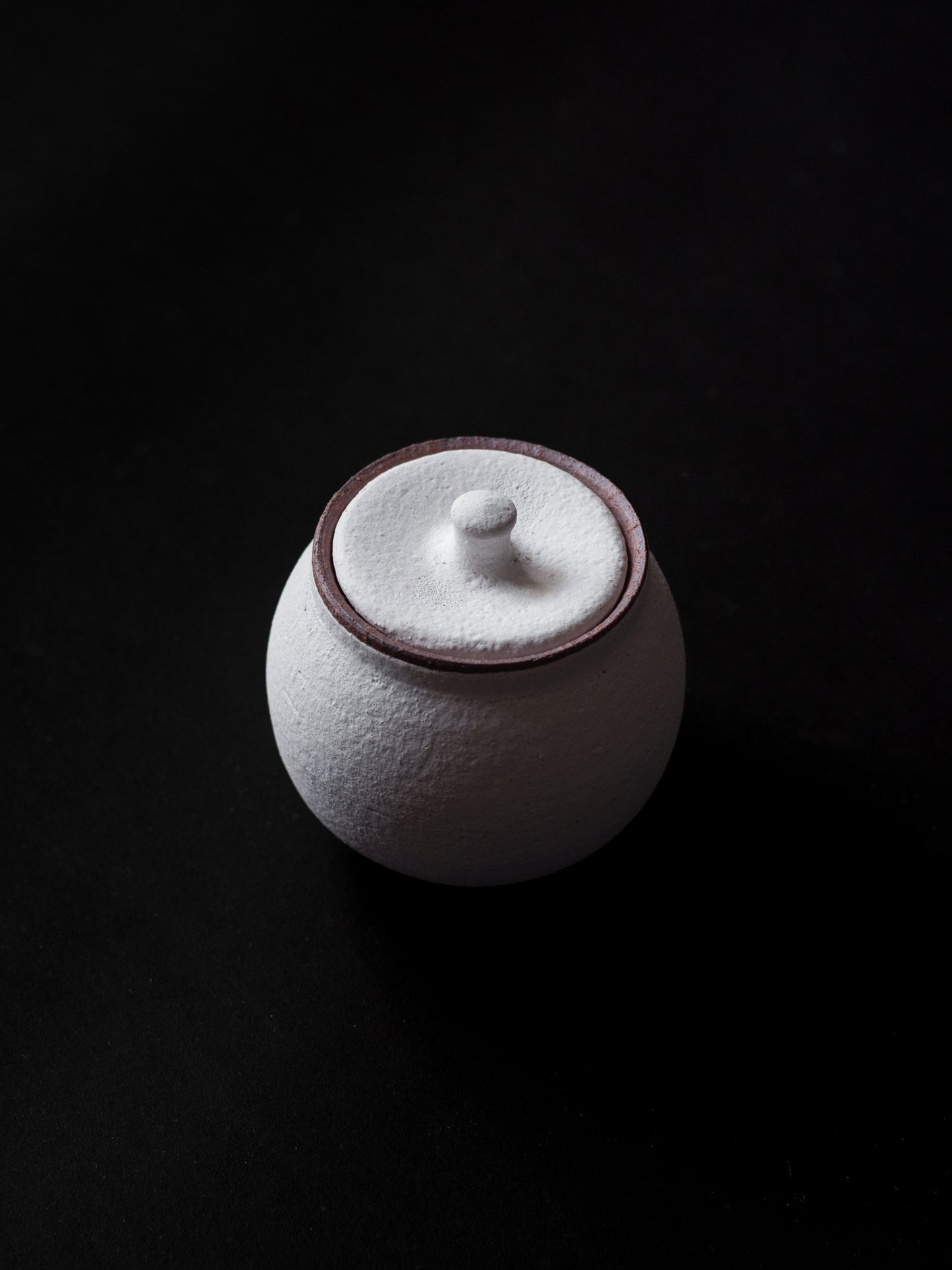 Lidded Salt Pot - White