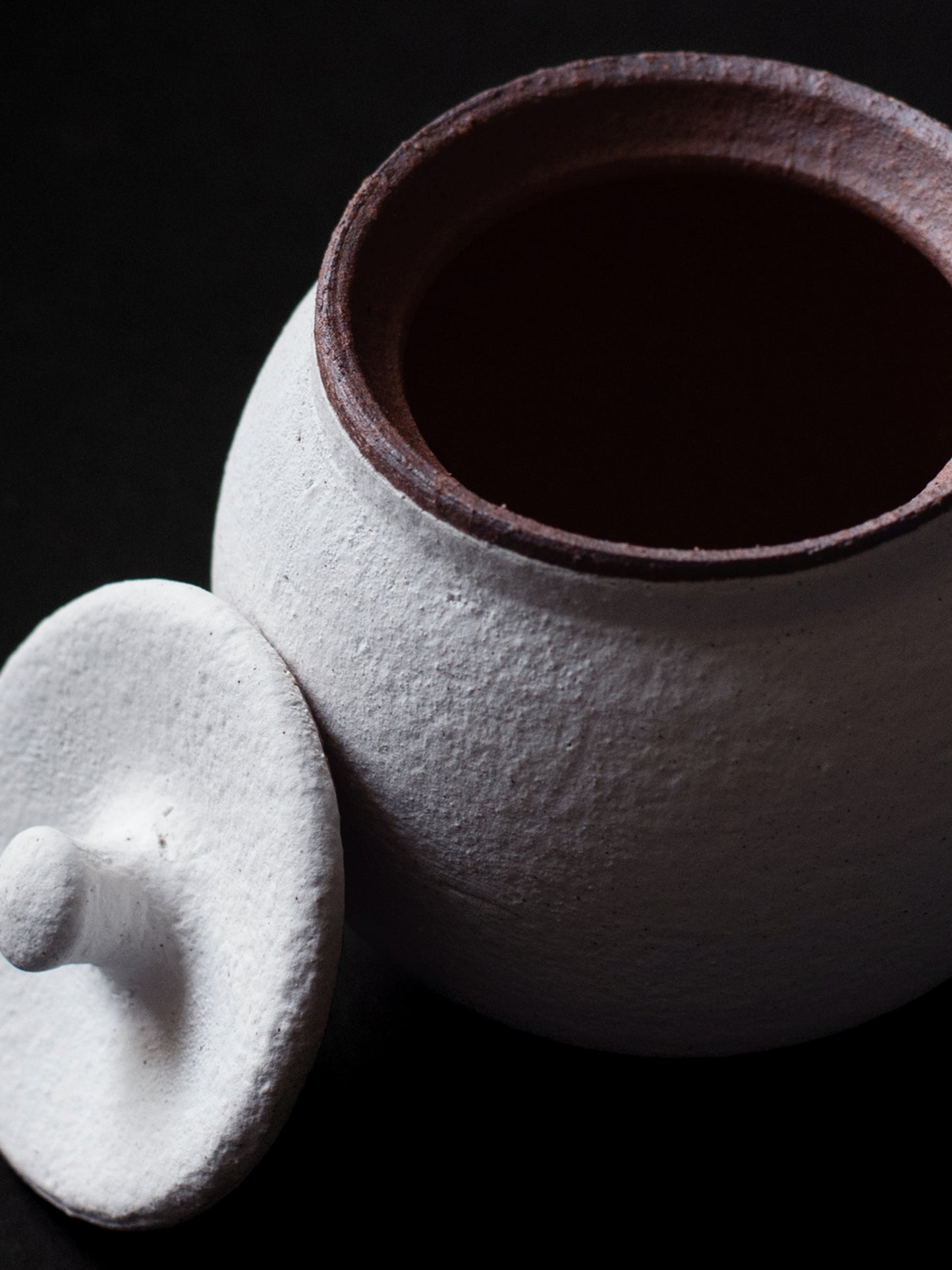 Lidded Salt Pot - White