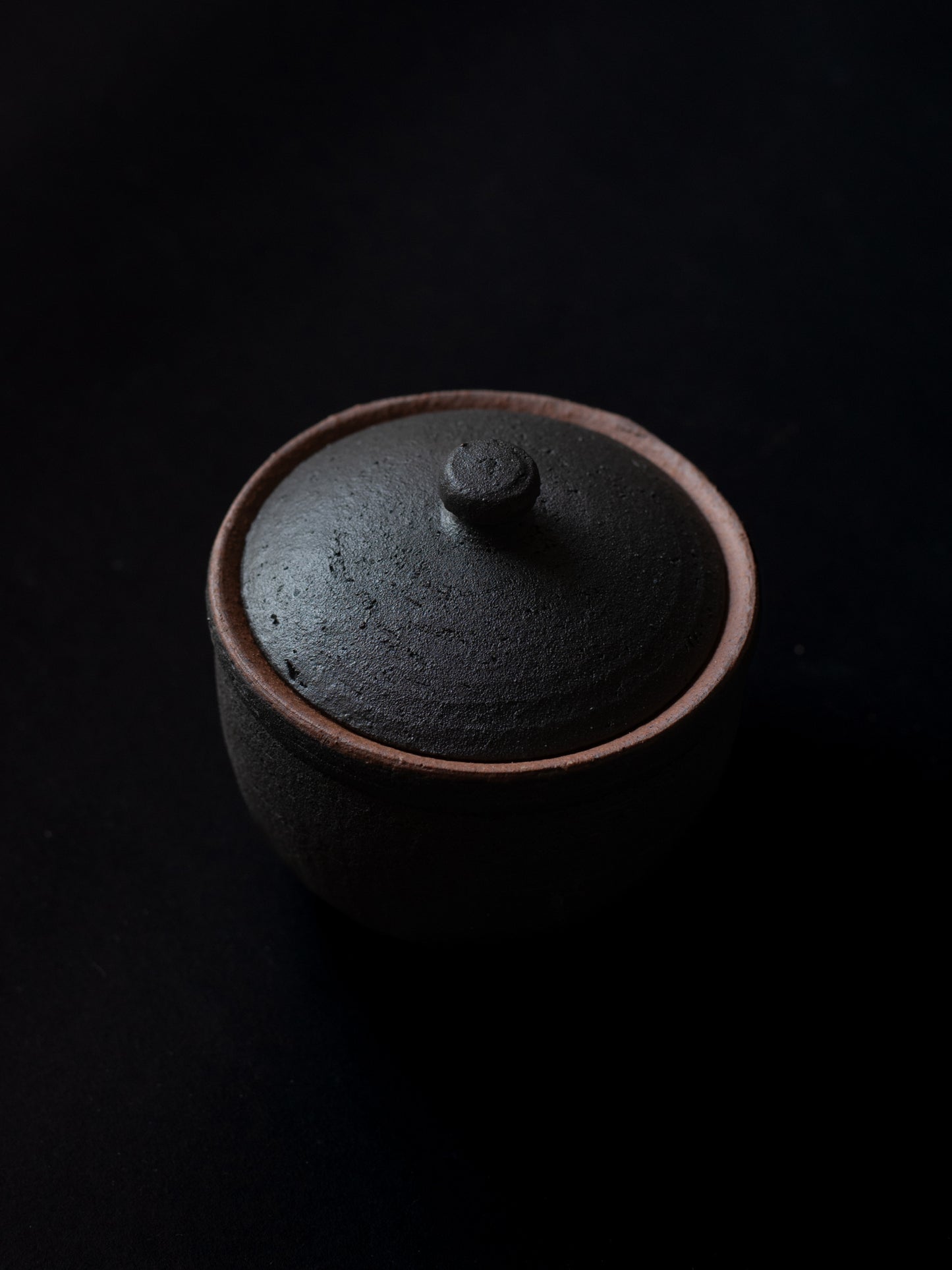 Lidded Salt Pot - Charcoal (Large)