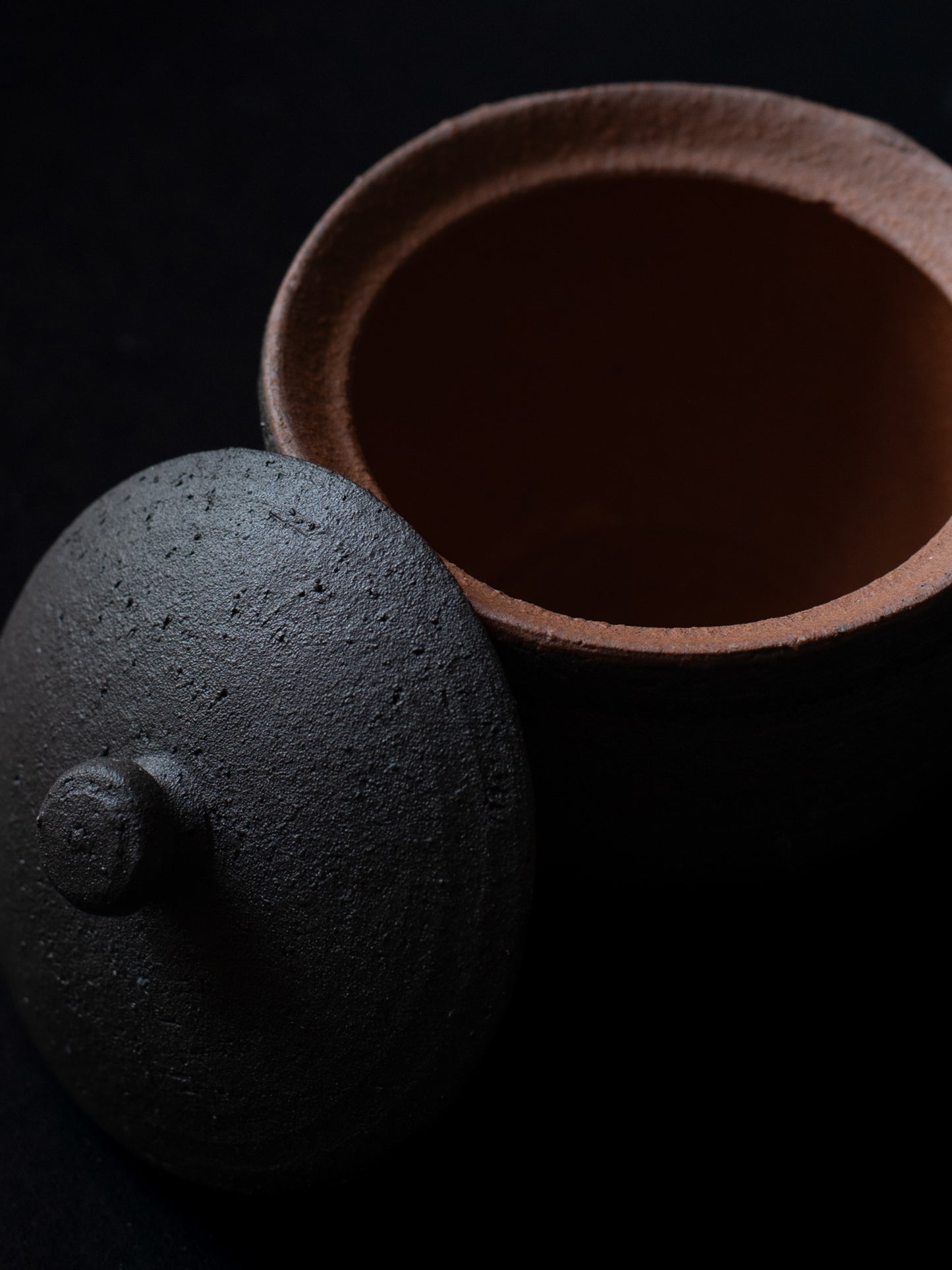 Lidded Salt Pot - Charcoal (Large)