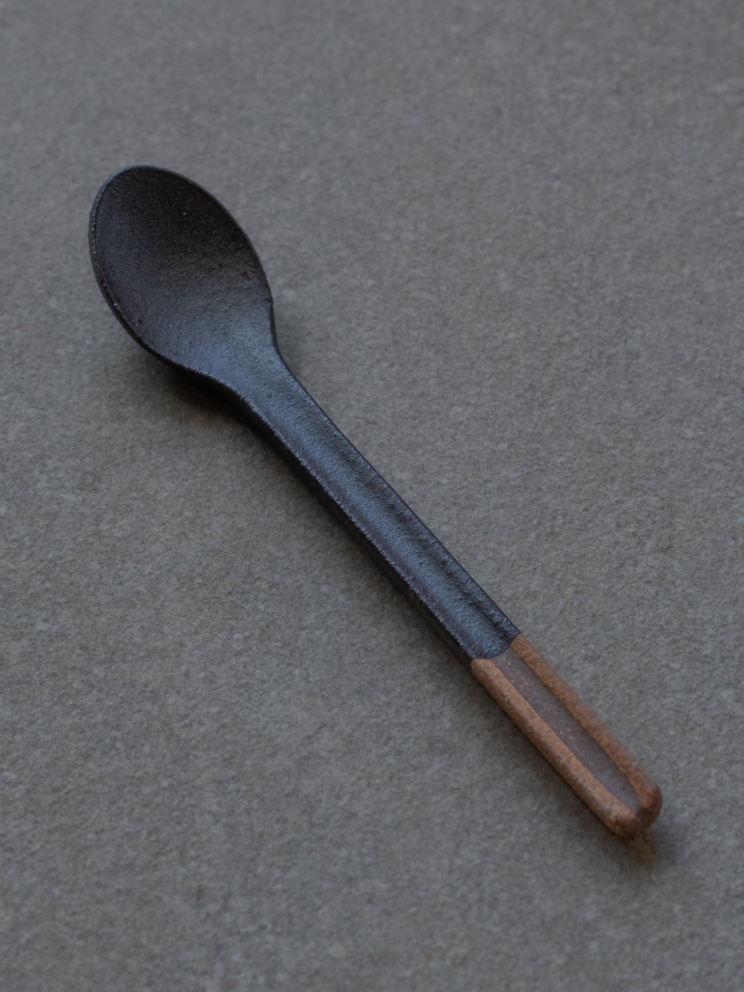 Ceramic Spoon - Black Rust