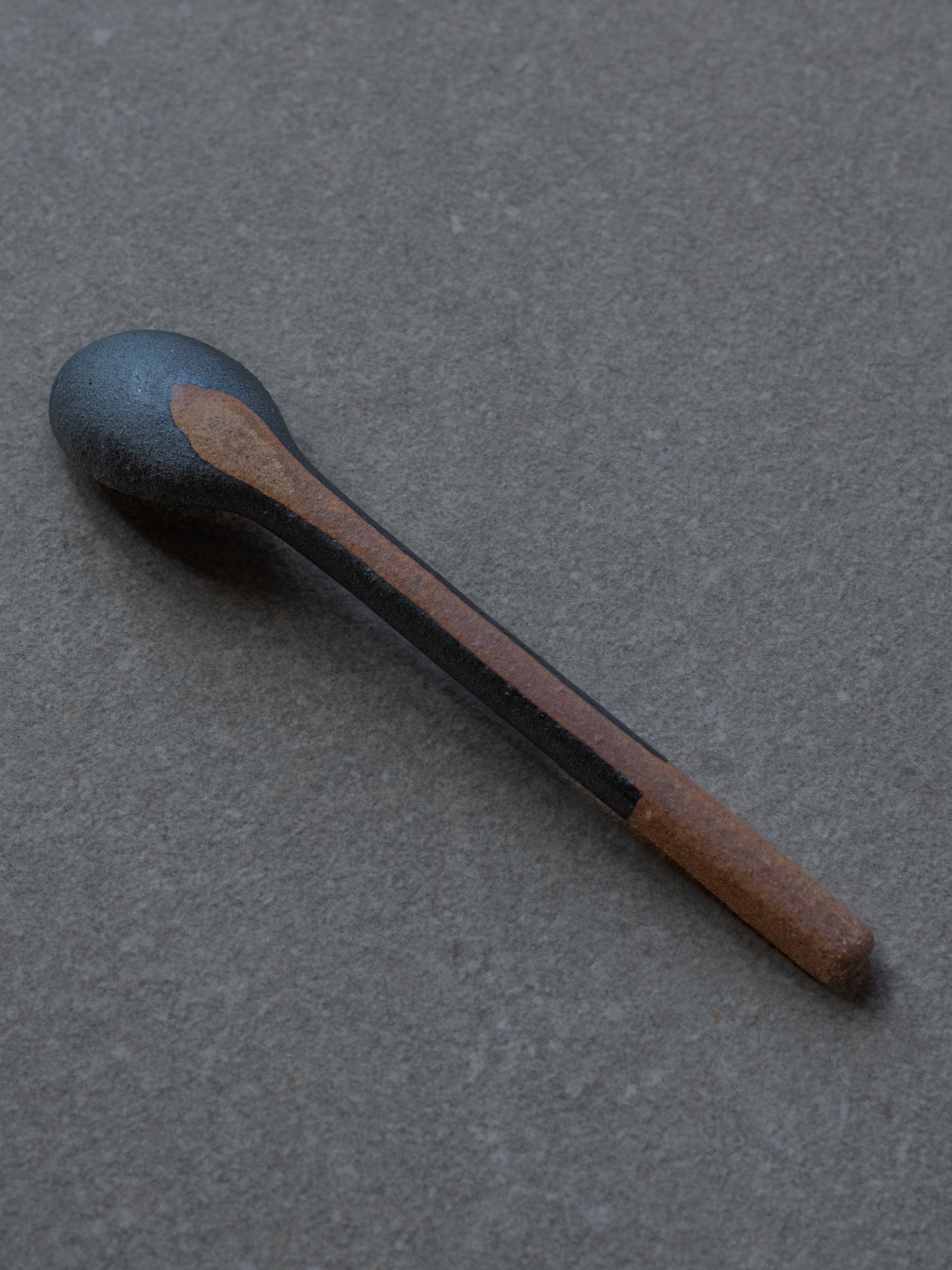 Ceramic Spoon - Black Rust