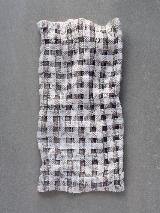 Steel and Paper Check Shawl