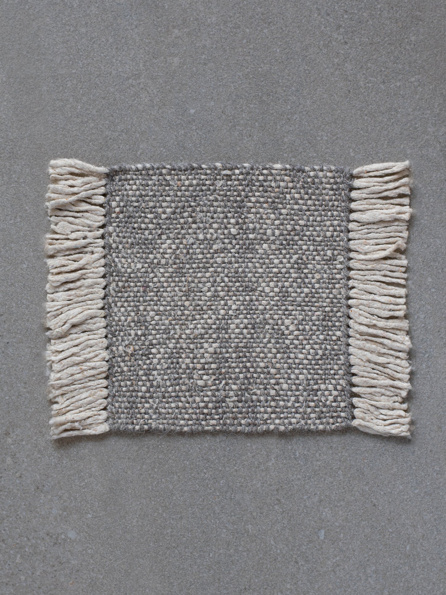 Handwoven Silk & Wool Teapot Mat - Grey