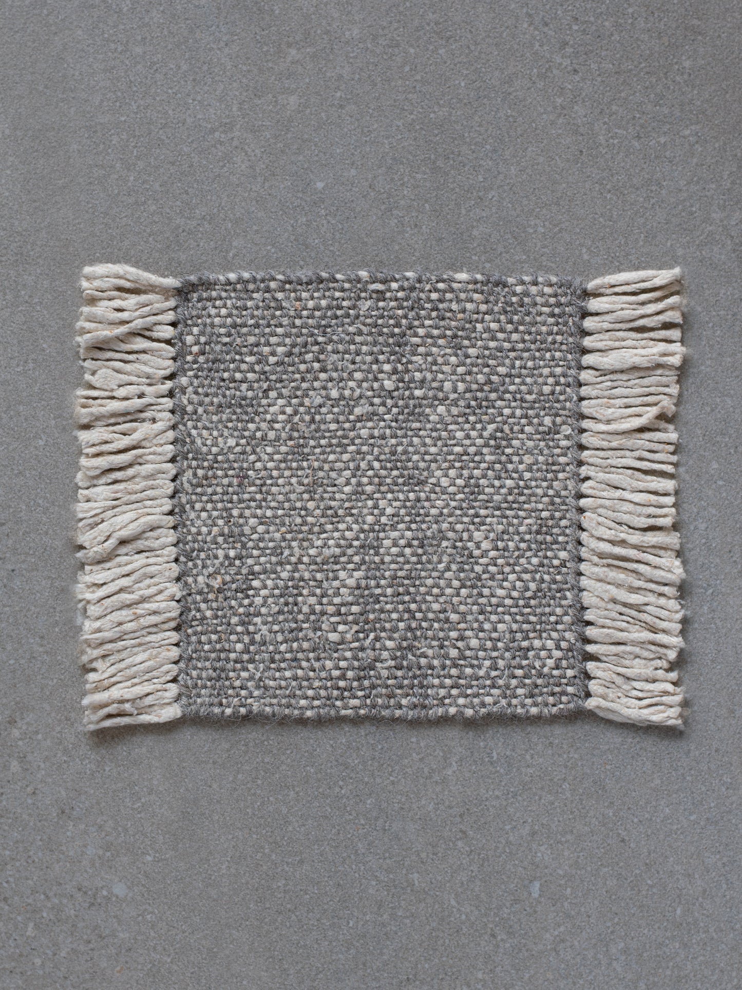 Handwoven Silk & Wool Teapot Mat - Grey