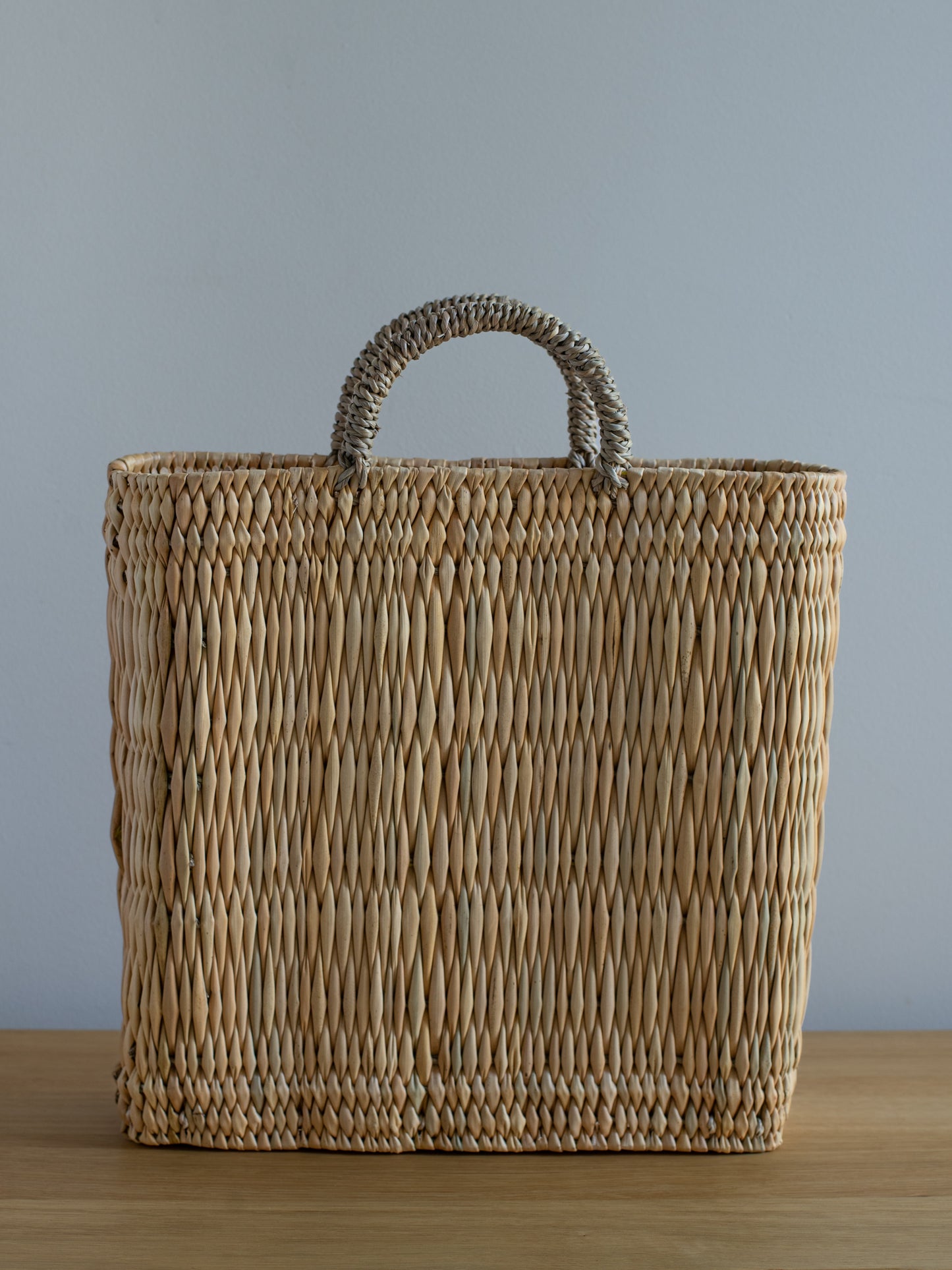 Handwoven Straw Wine Basket