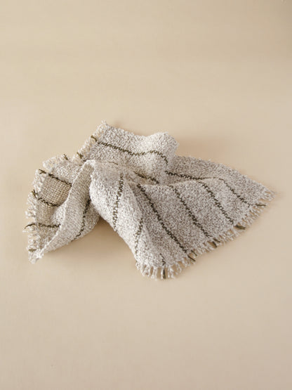 Linen Wash Cloth - Grey/Olive