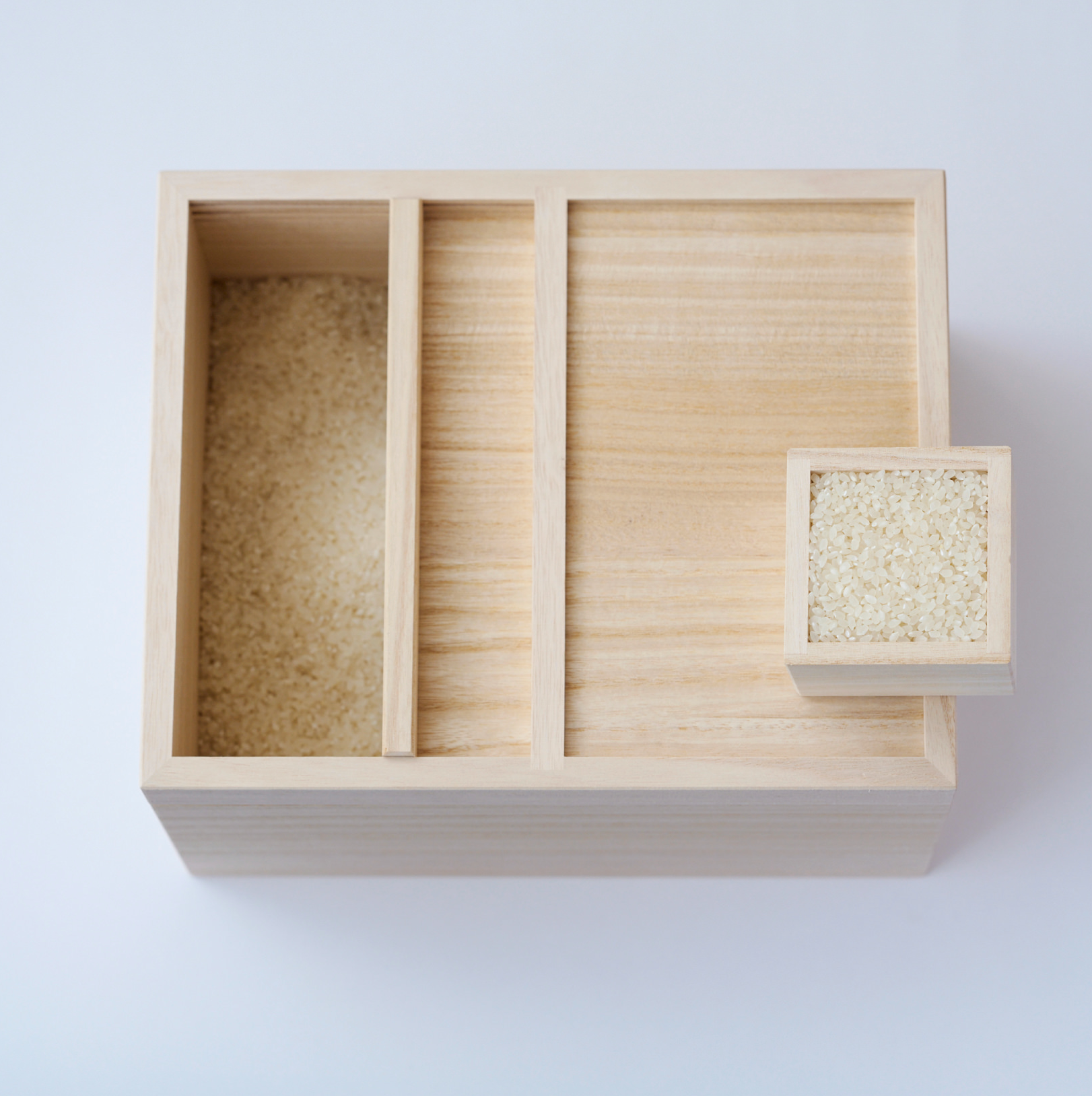 Wooden Rice Storage Box