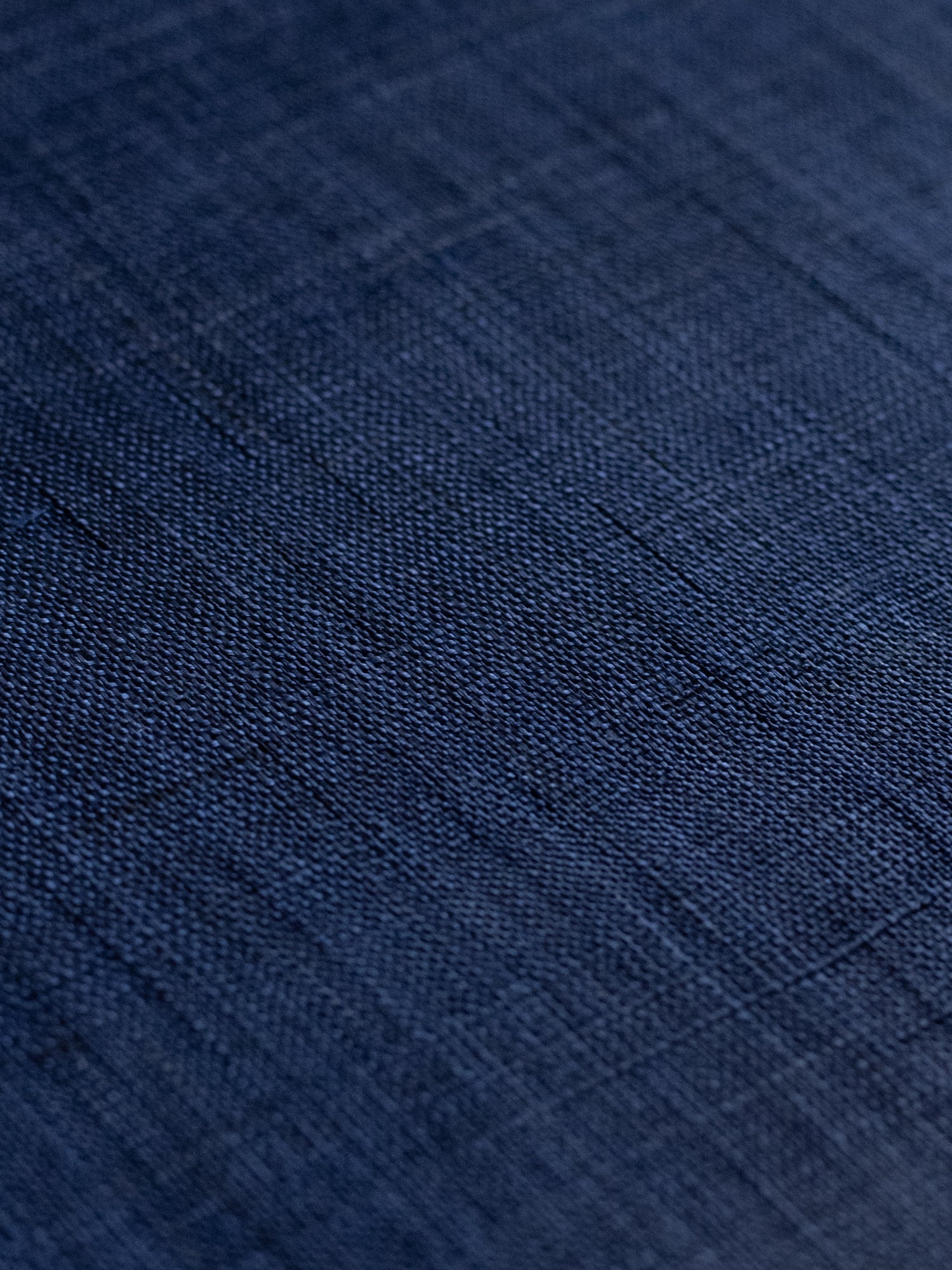 Close up of indigo dyed tableware placemat
