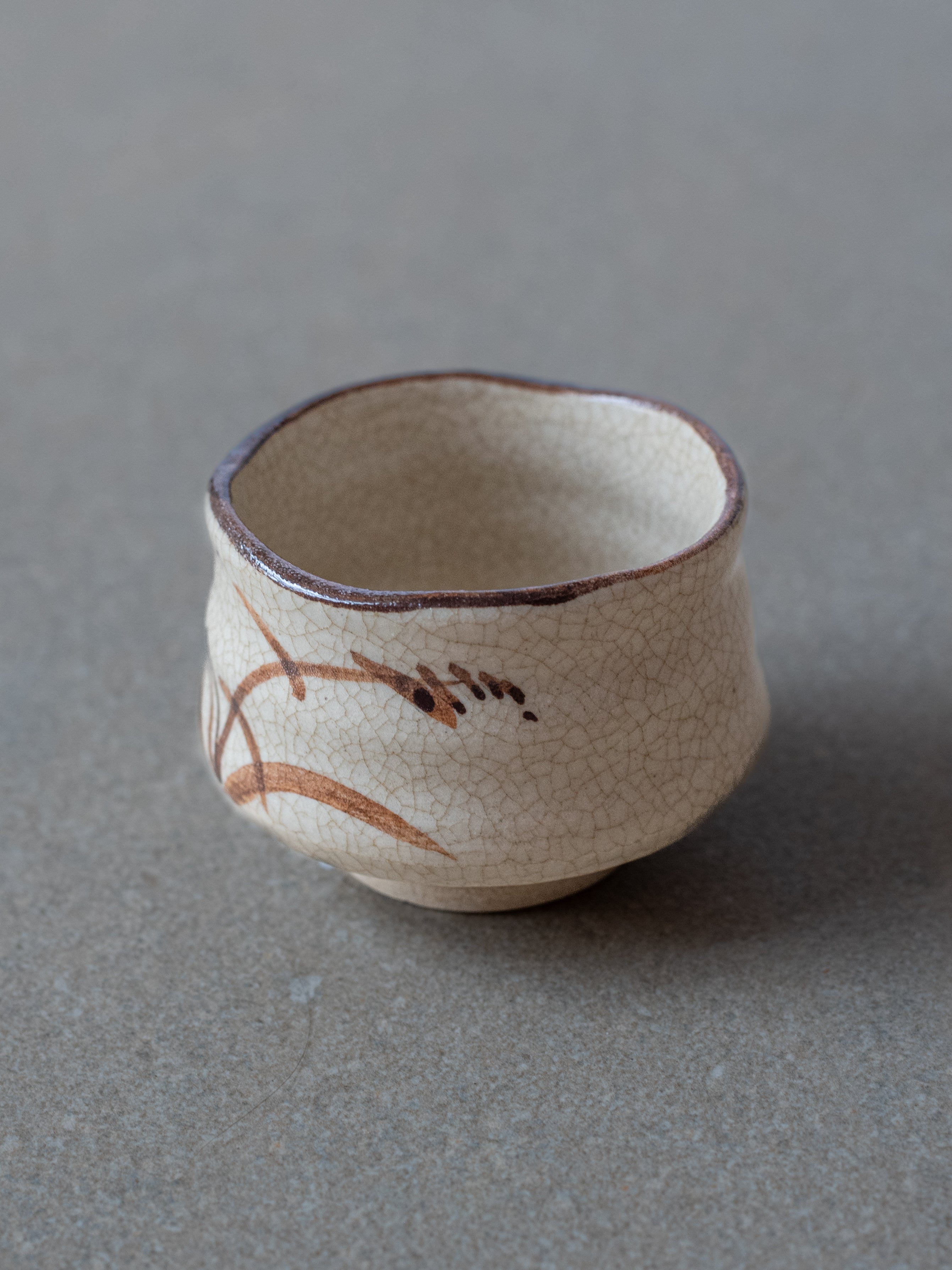Crackle Brushed Sake Cup