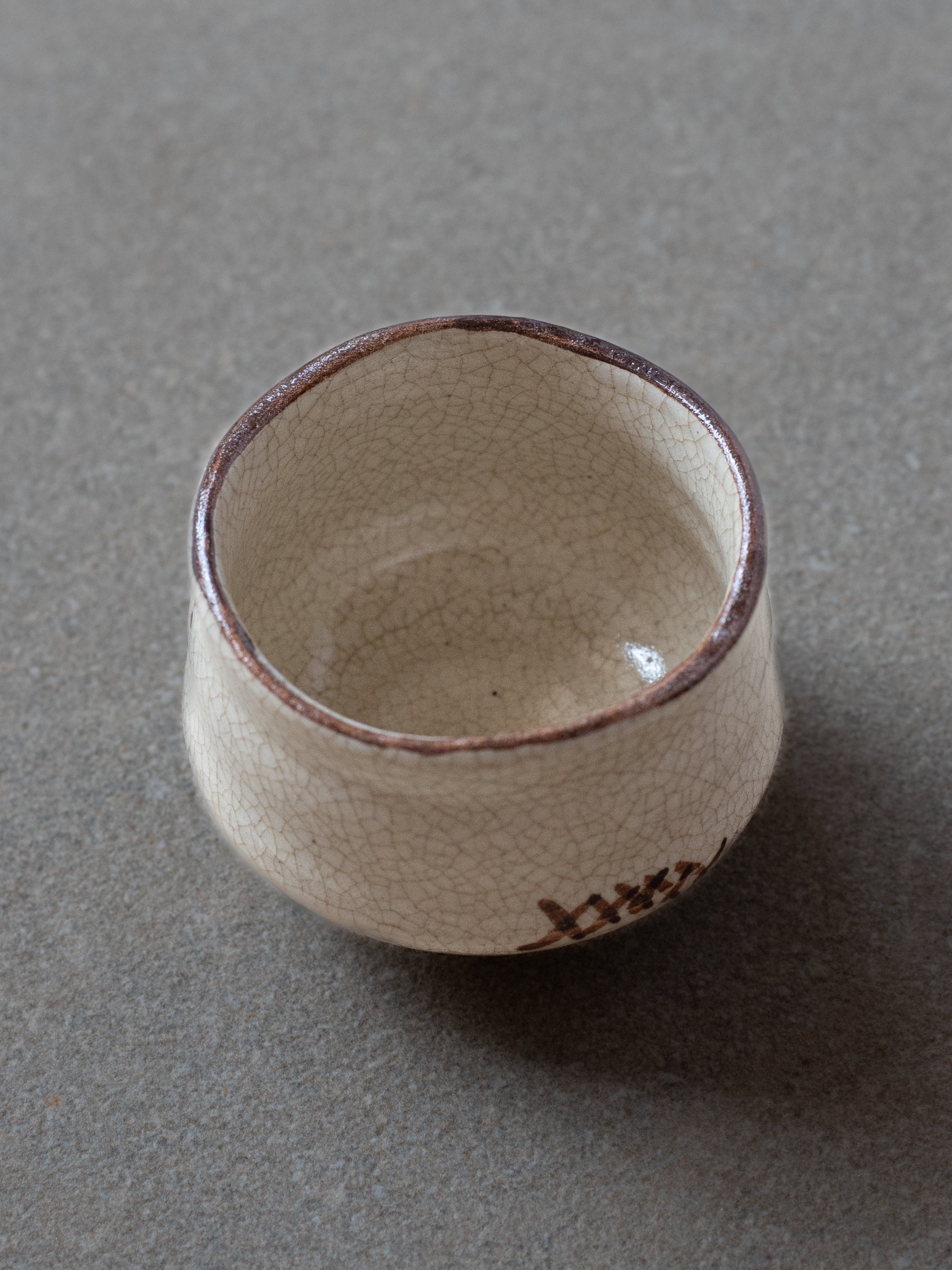 Crackle Brushed Sake Cup