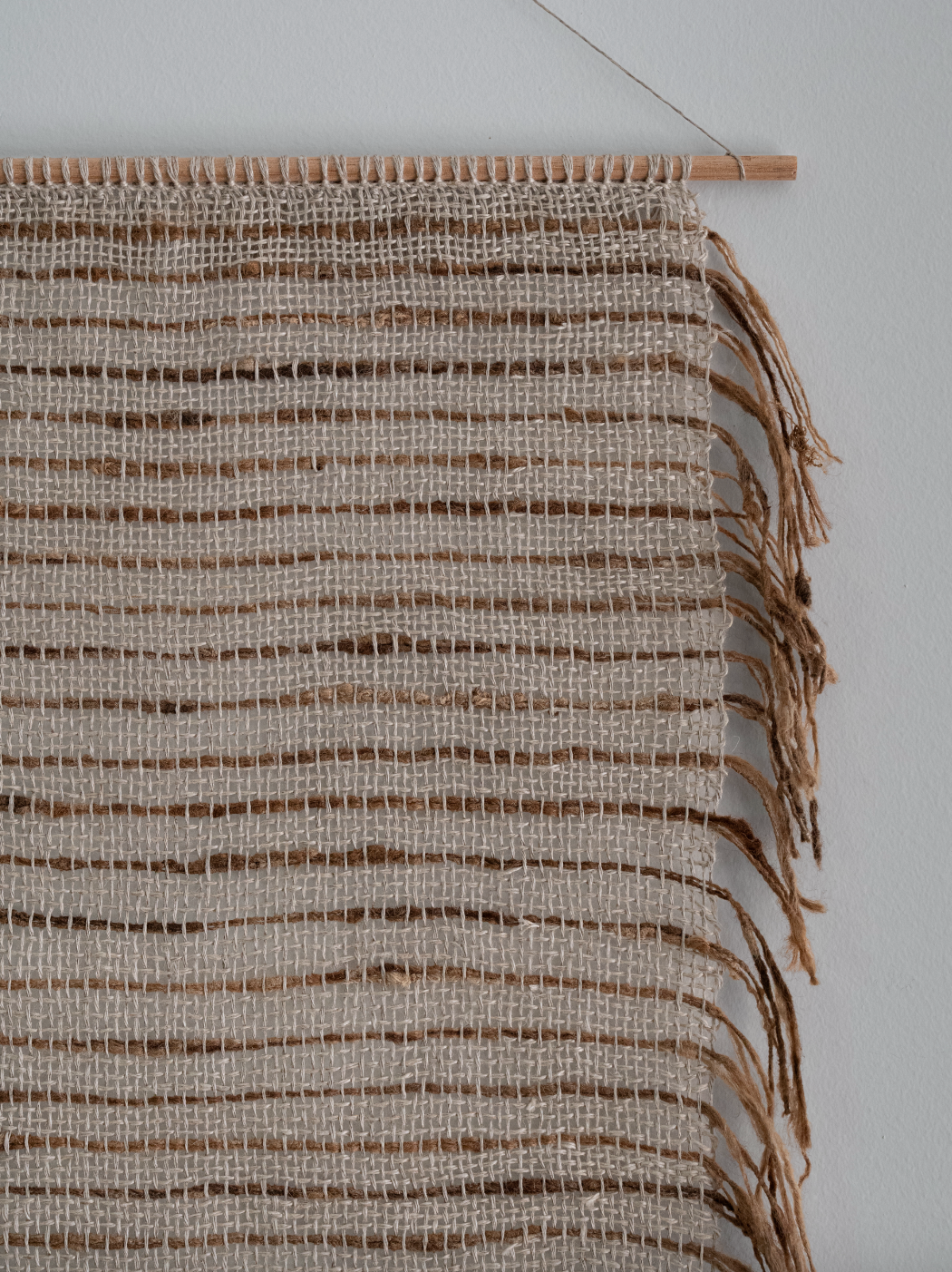 Wall Hanging - Linen Tussar Silk Stripes II
