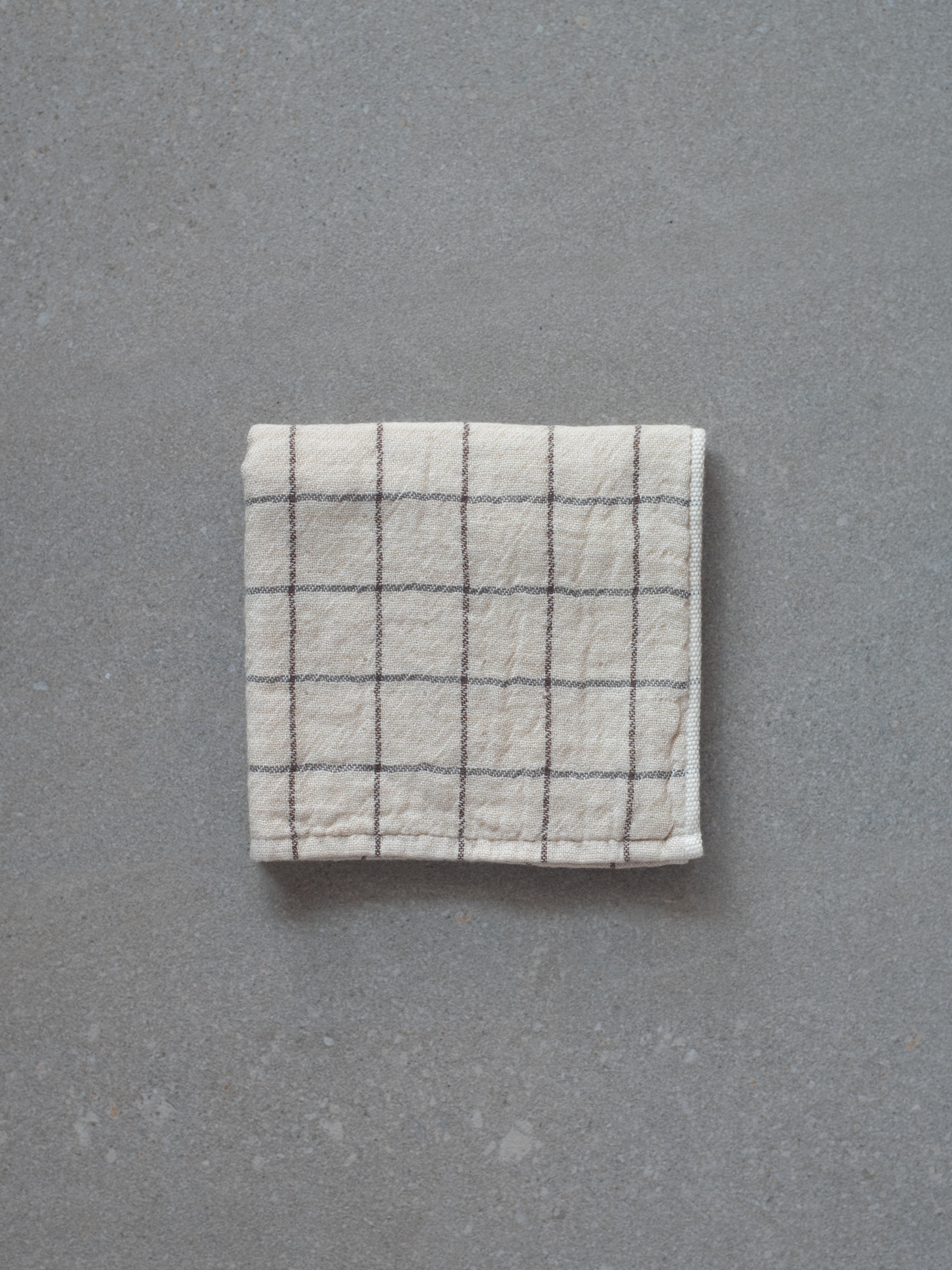 Graph Face Towel - Earl Grey