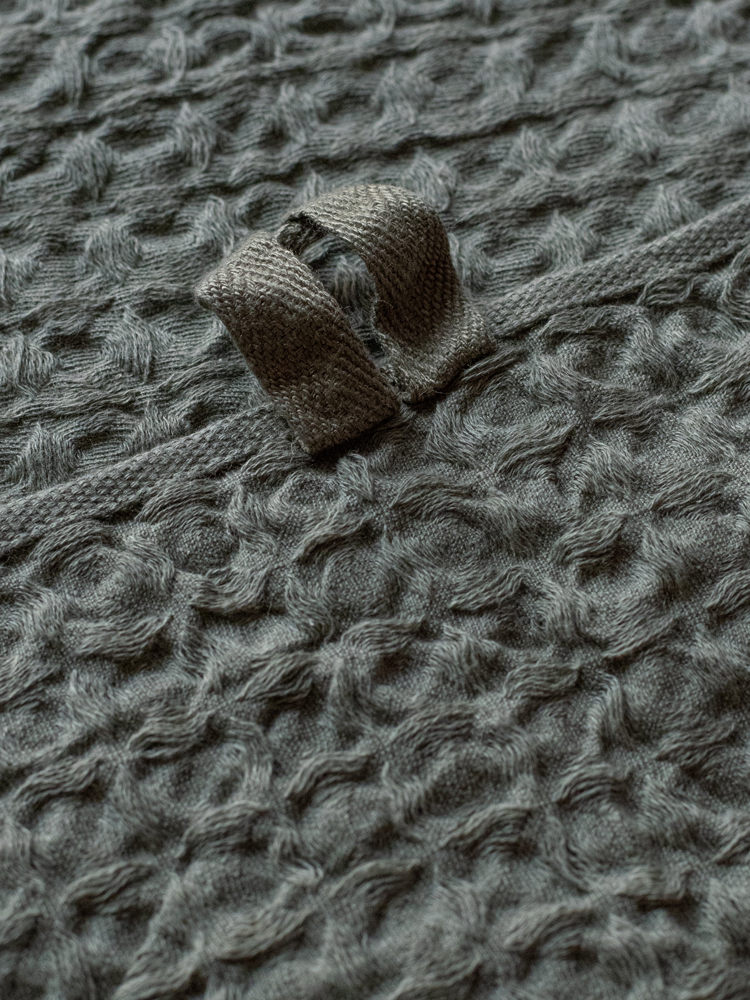 Heather Waffle Hand Towel - Khaki