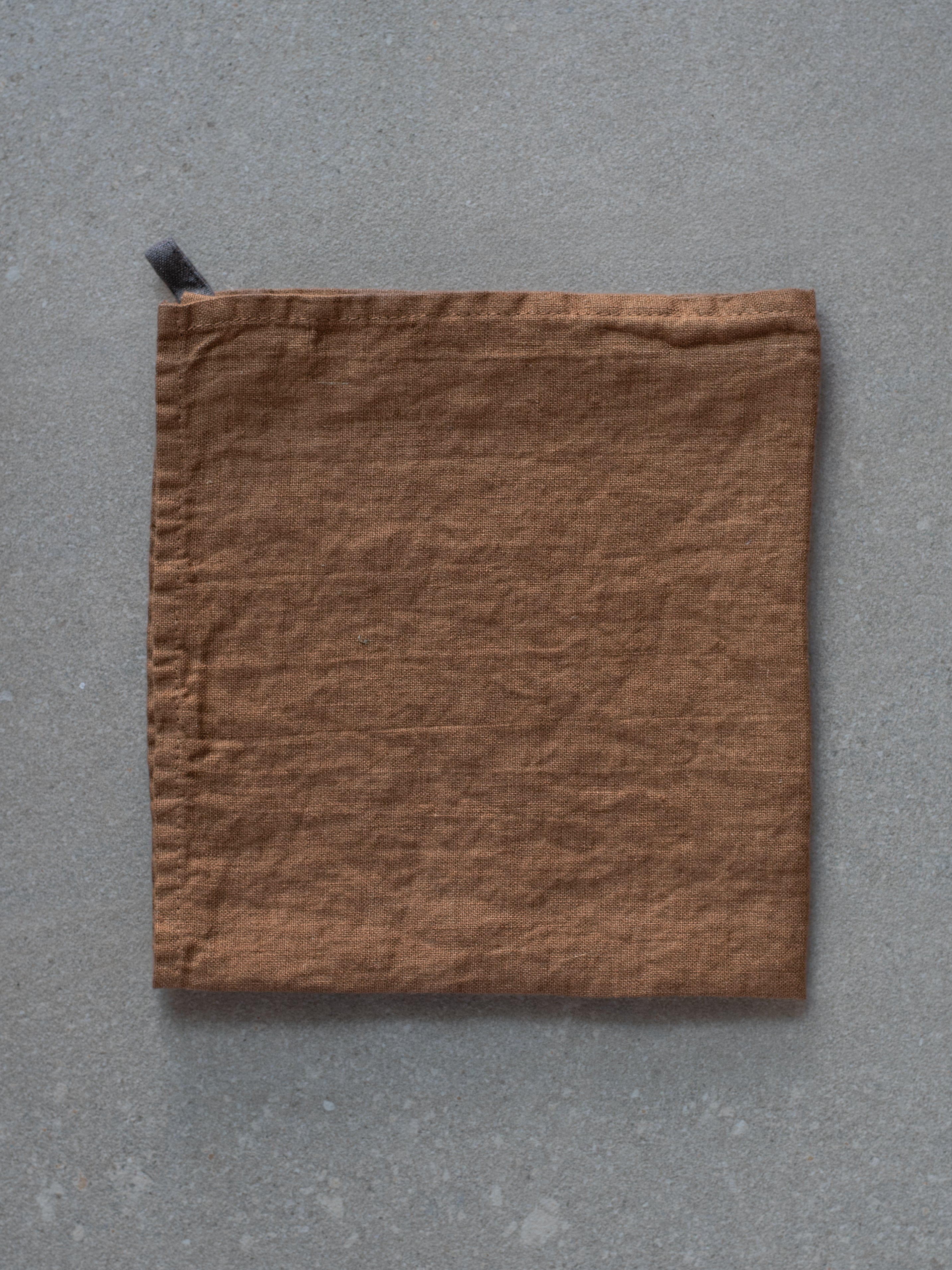 Square Kitchen Cloth - Ochre Brown