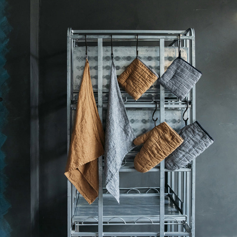 Square Kitchen Cloth - Ochre Brown