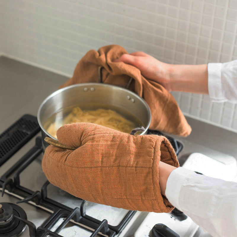 Oven Mitt - Ochre Brown