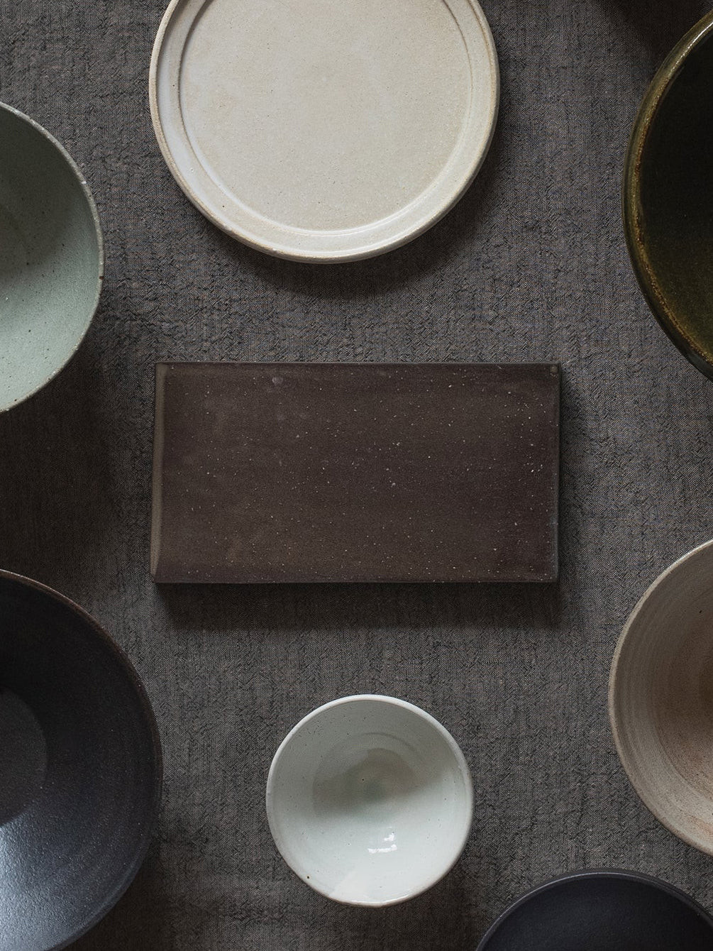 Kurotsuchi Haiyu Rectangle Plate - Small