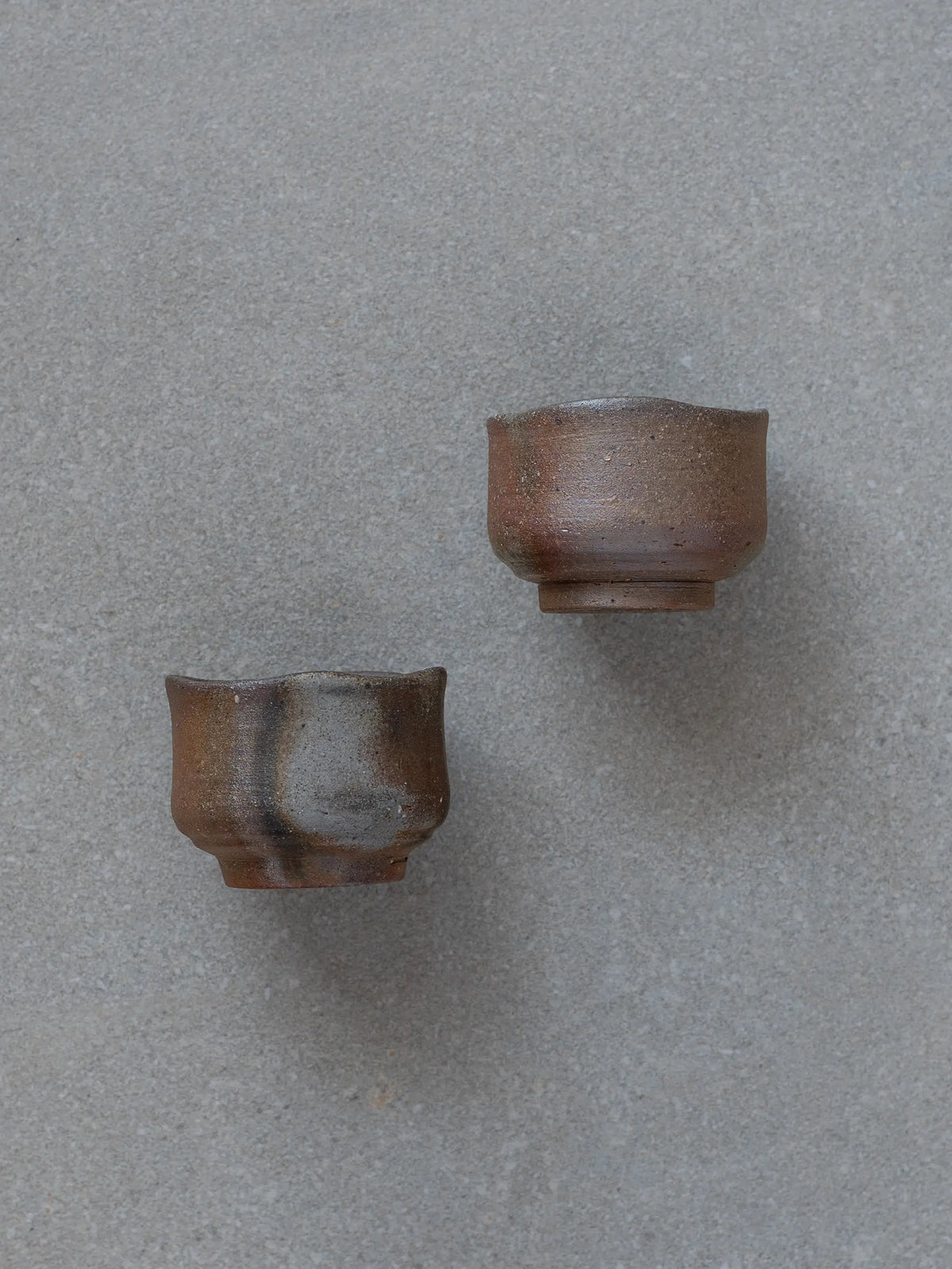 Bizen ware sake cup, view 2