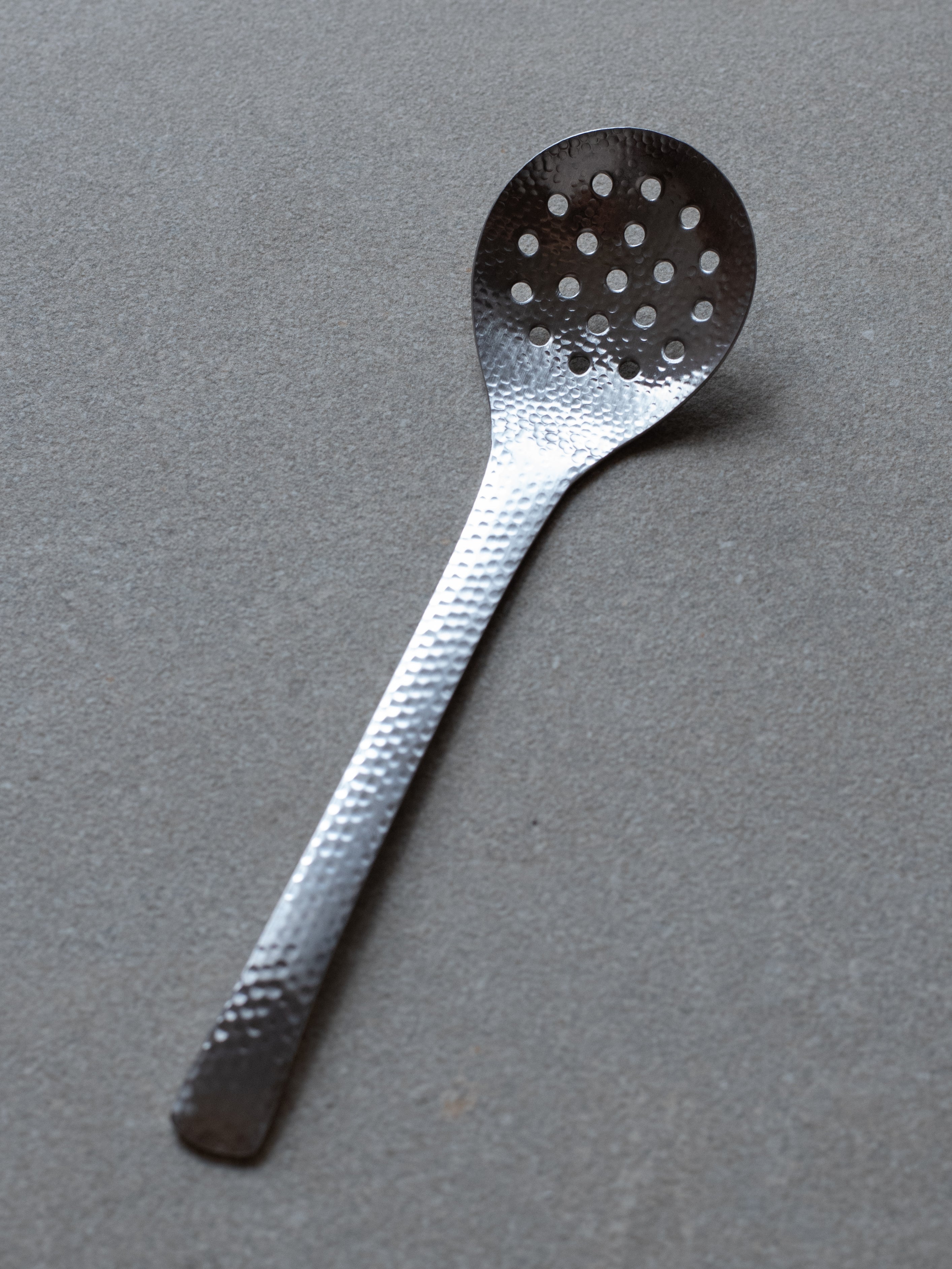 Nagomi Hammered Cutlery - Round Slotted Serving Spoon II