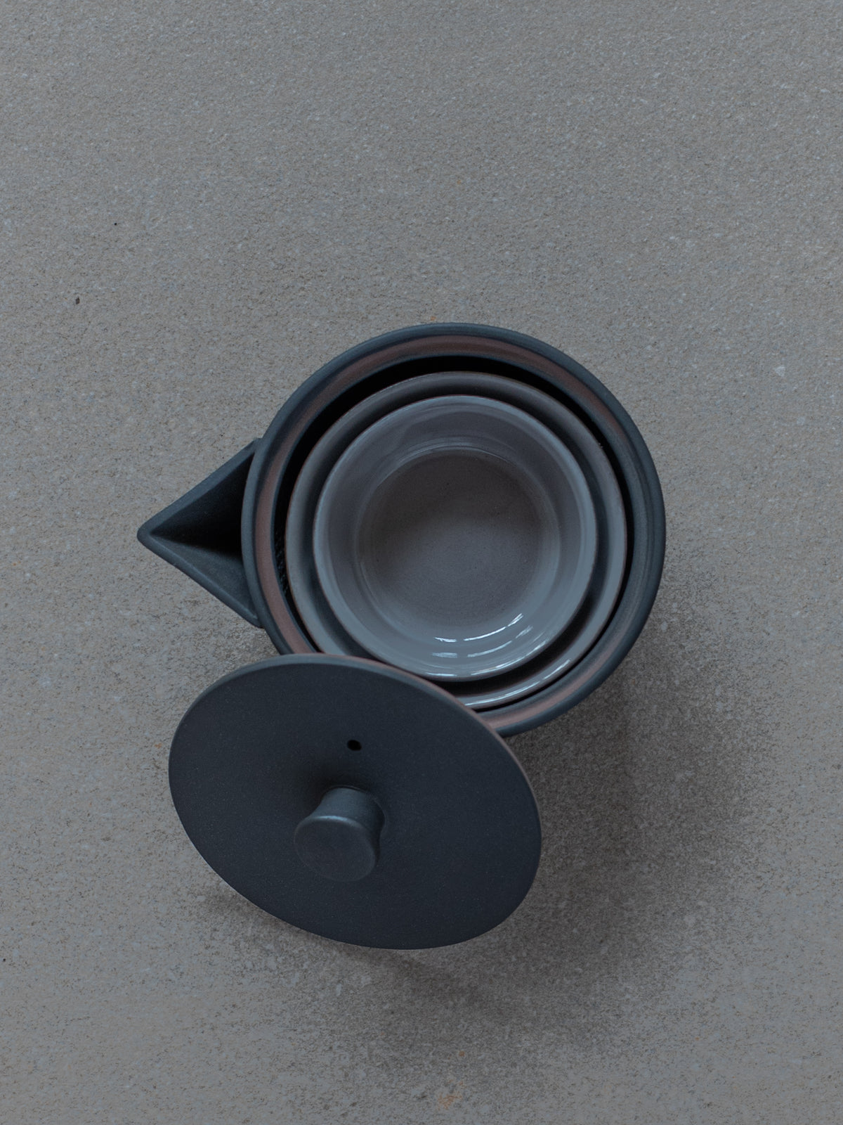 Ireko Chaki Houhin & Cup Set - Black