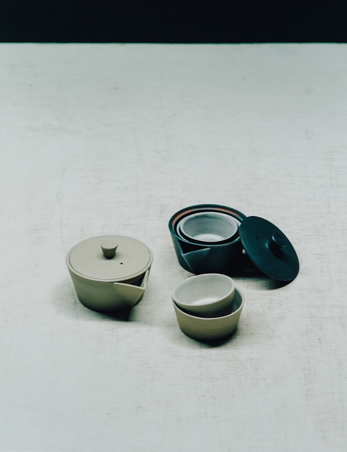 Ireko Chaki Houhin & Cup Set - Sand