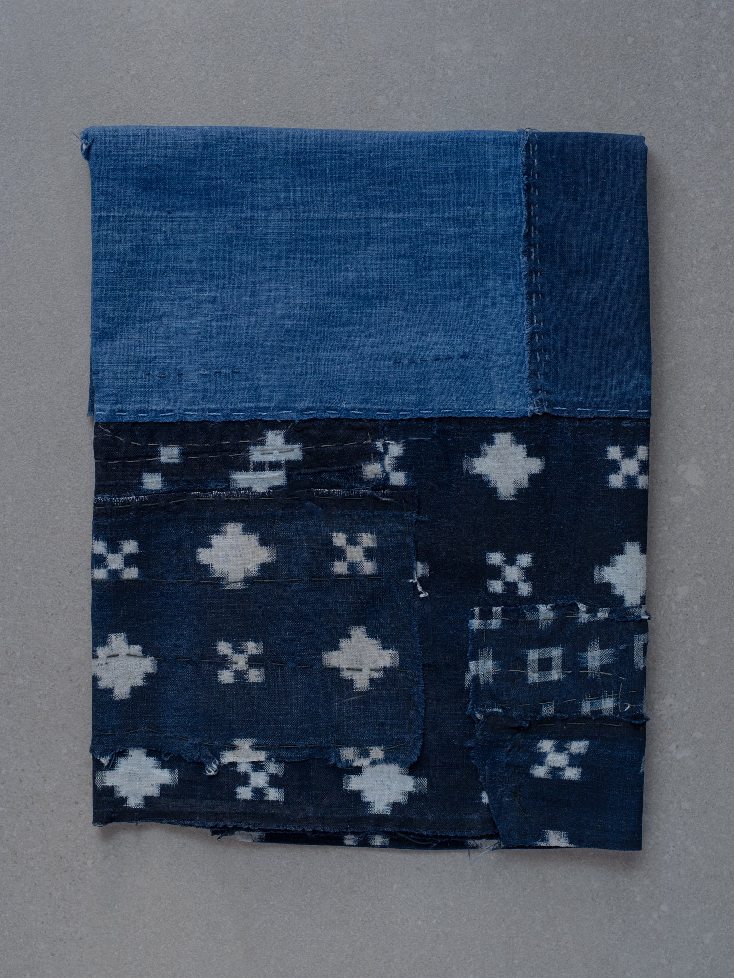 Antique Japanese Boro Textile - Indigo & Kasuri