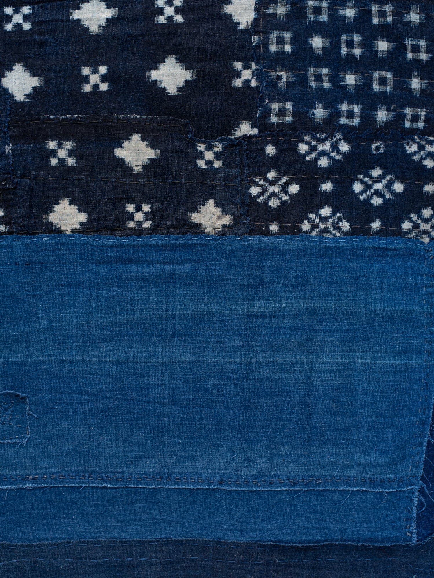 Antique Japanese Boro Textile - Indigo & Kasuri