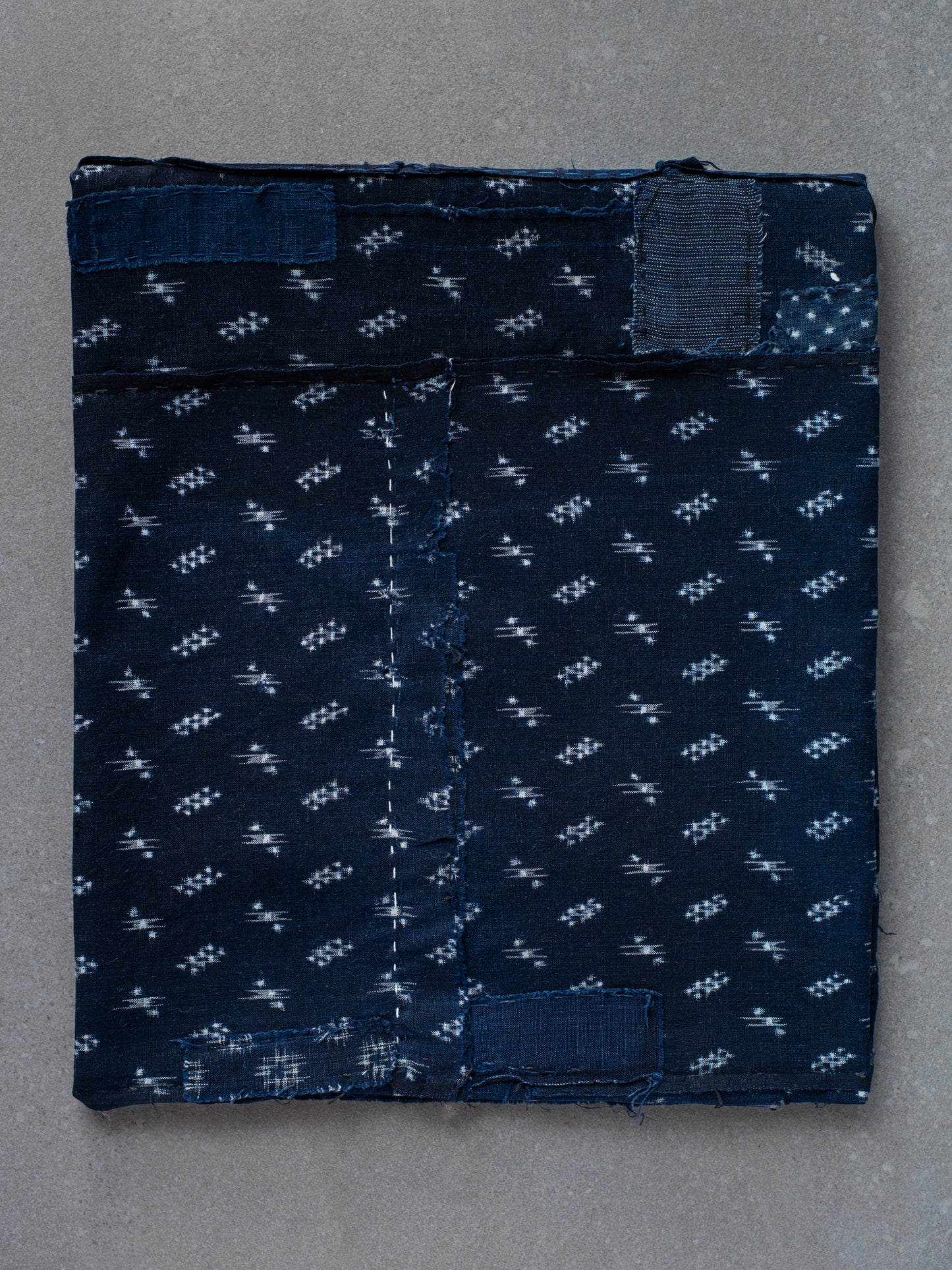 Antique Japanese Boro Textile - Square Kasuri