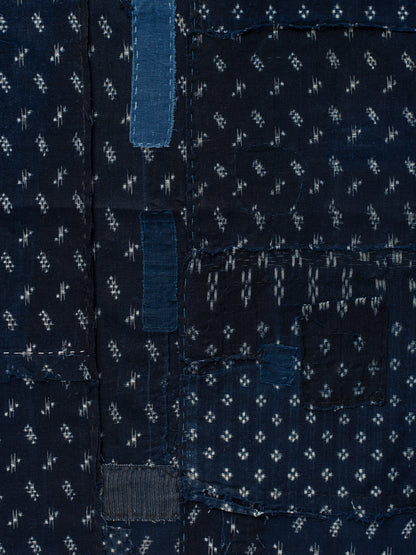 Antique Japanese Boro Textile - Square Kasuri