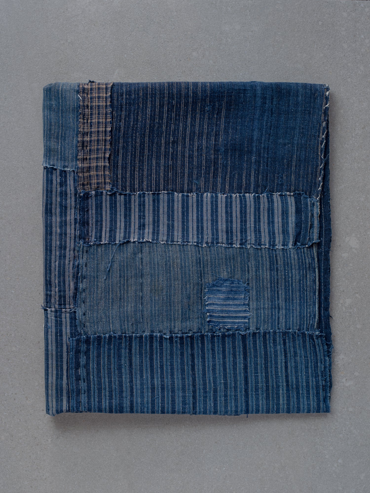 Antique Japanese Boro Textile - Long Stripes