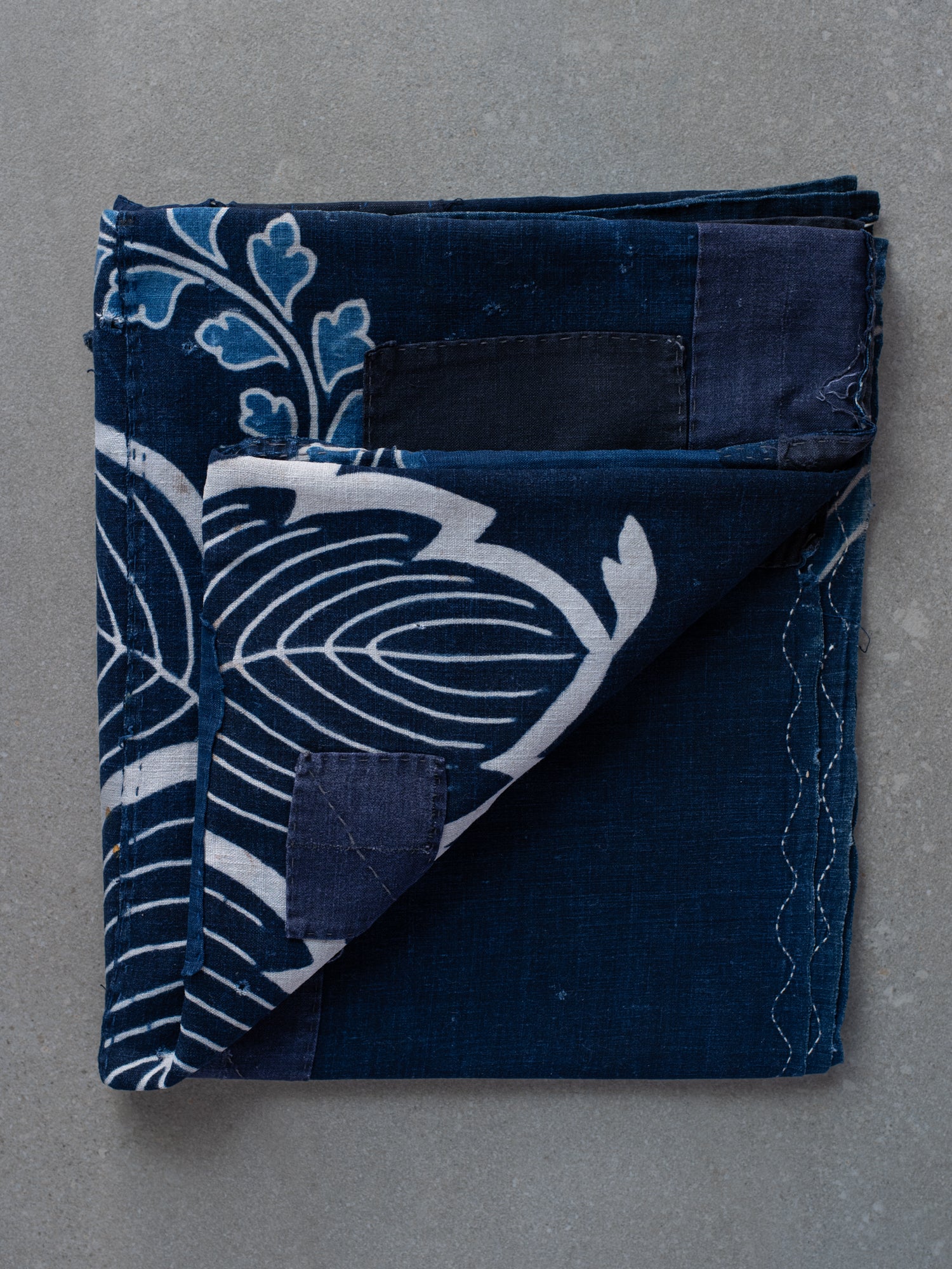 Antique Japanese Boro Textile - Katazome