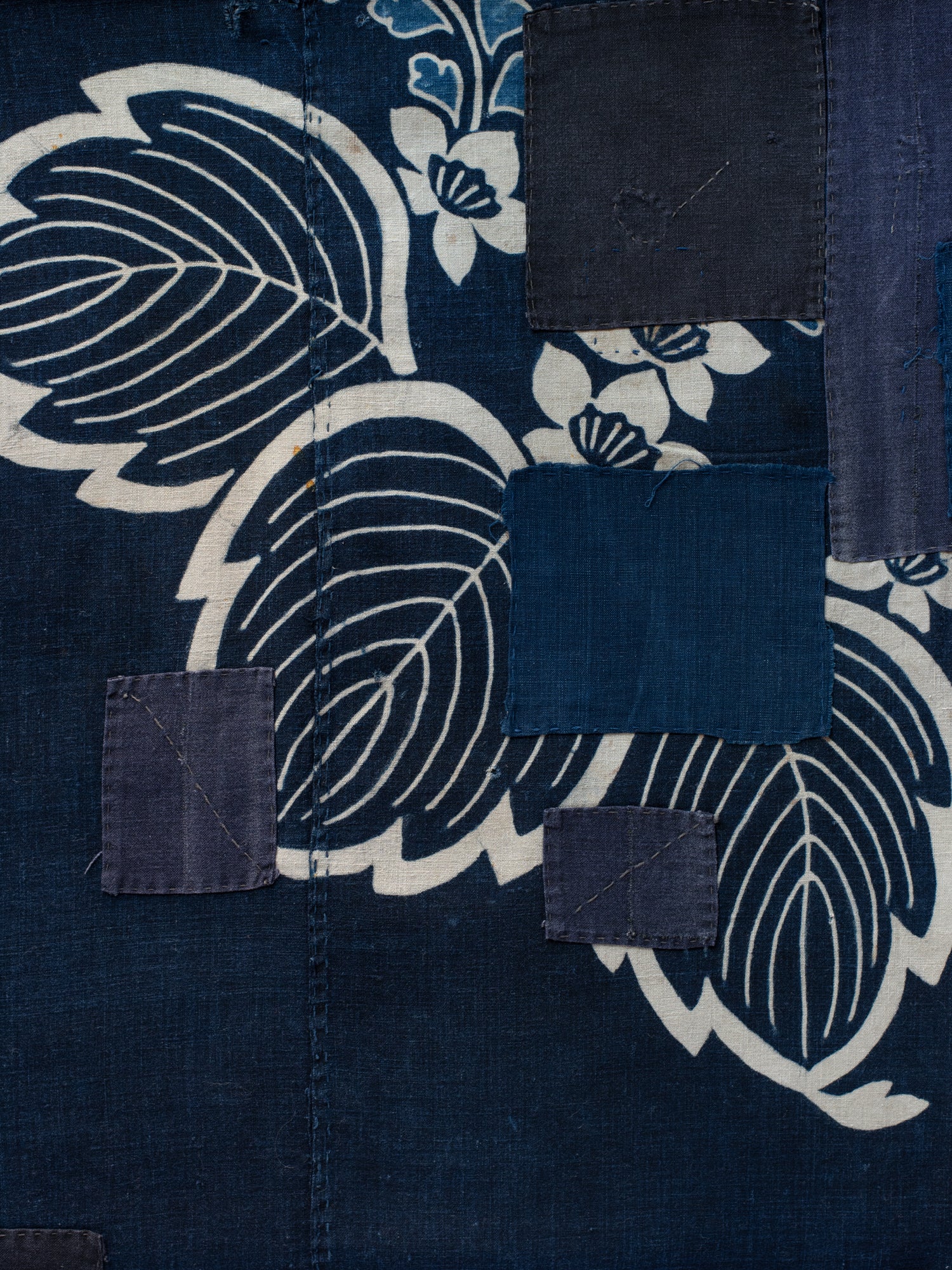 Antique Japanese Boro Textile - Katazome
