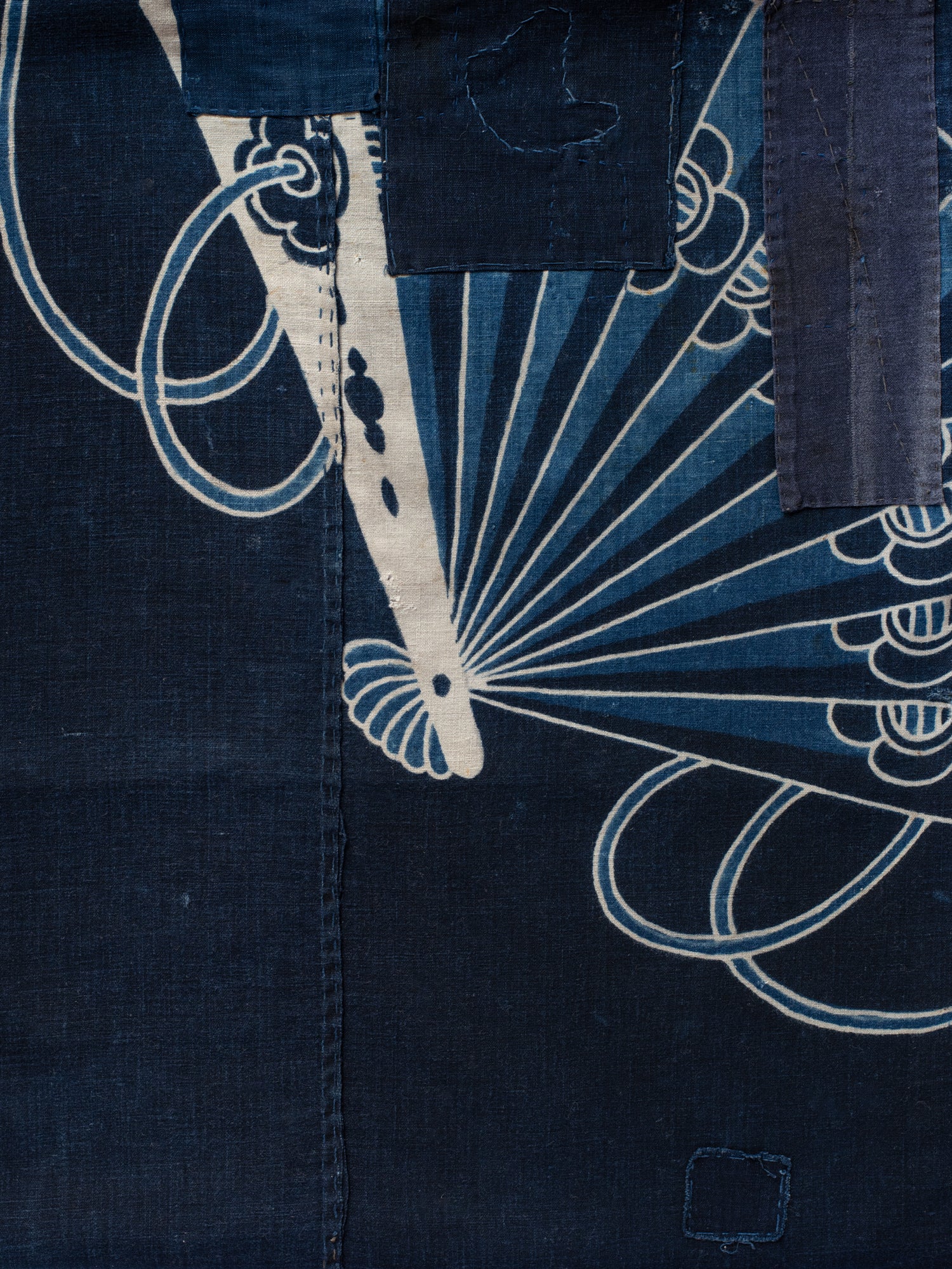 Antique Japanese Boro Textile - Katazome