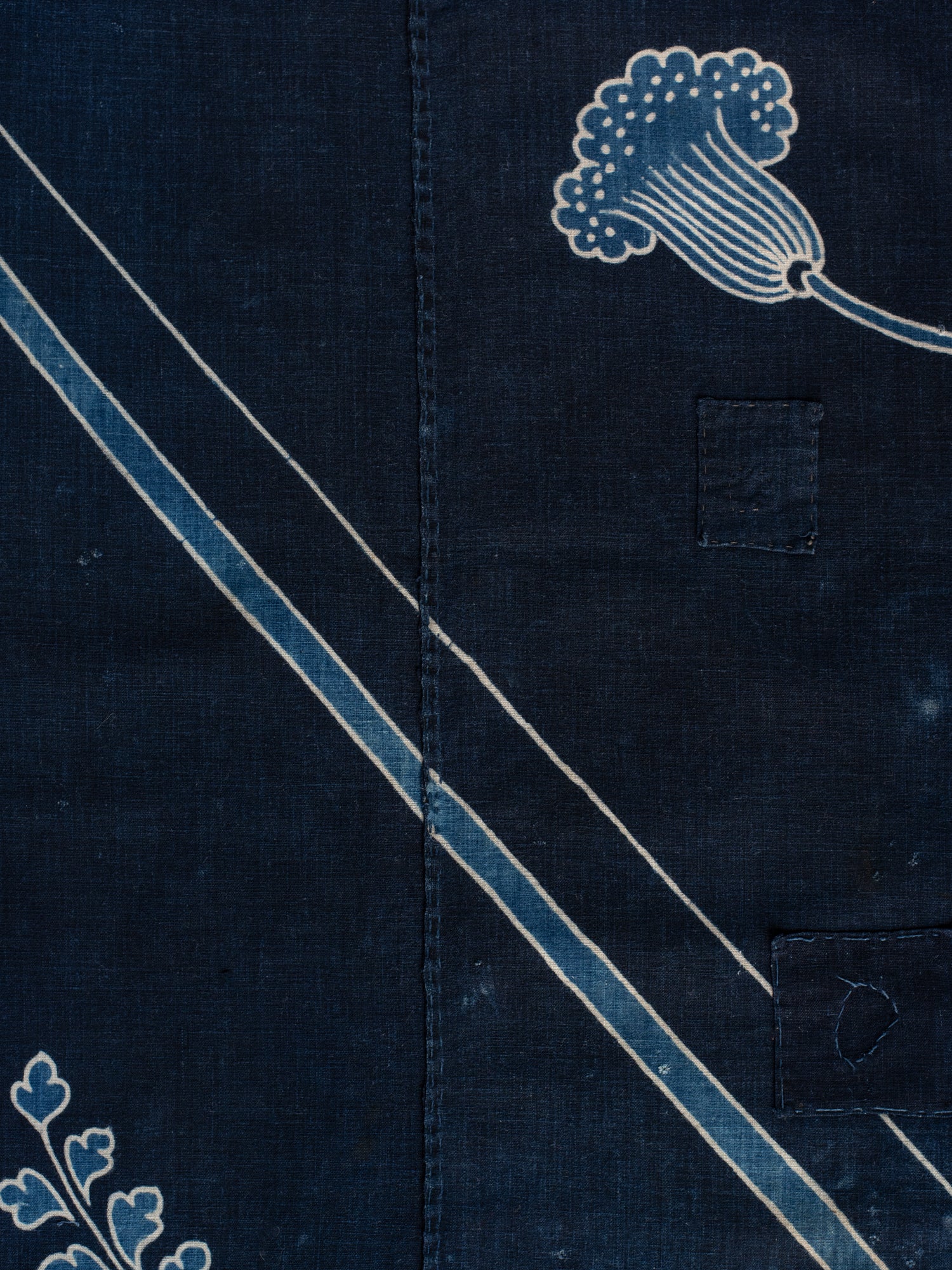 Antique Japanese Boro Textile - Katazome
