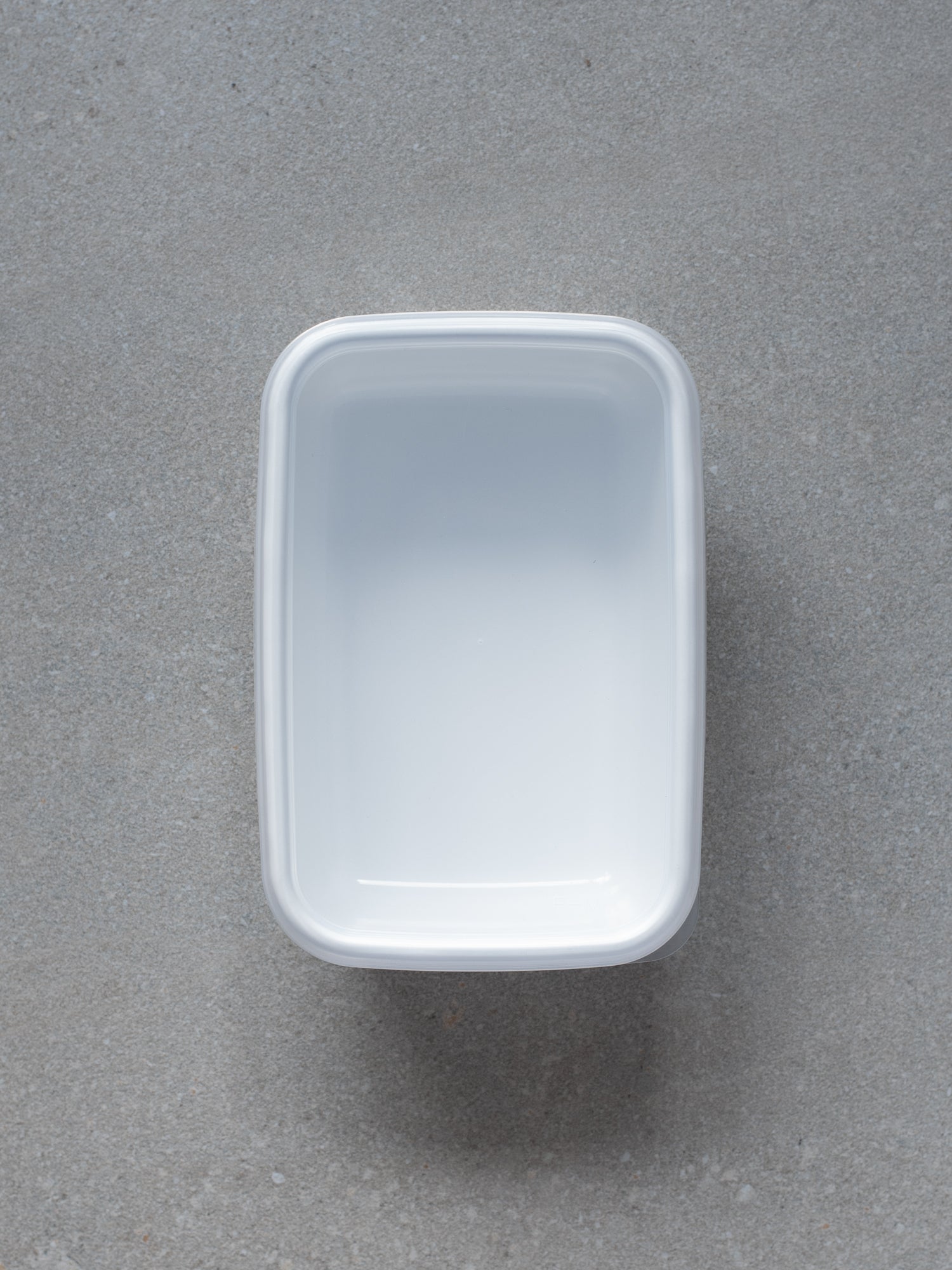 White Enamel Container – Deep Rectangle