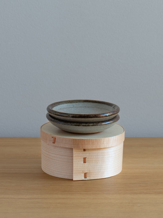 Painted Rim Dish & Pine Box Gift Set