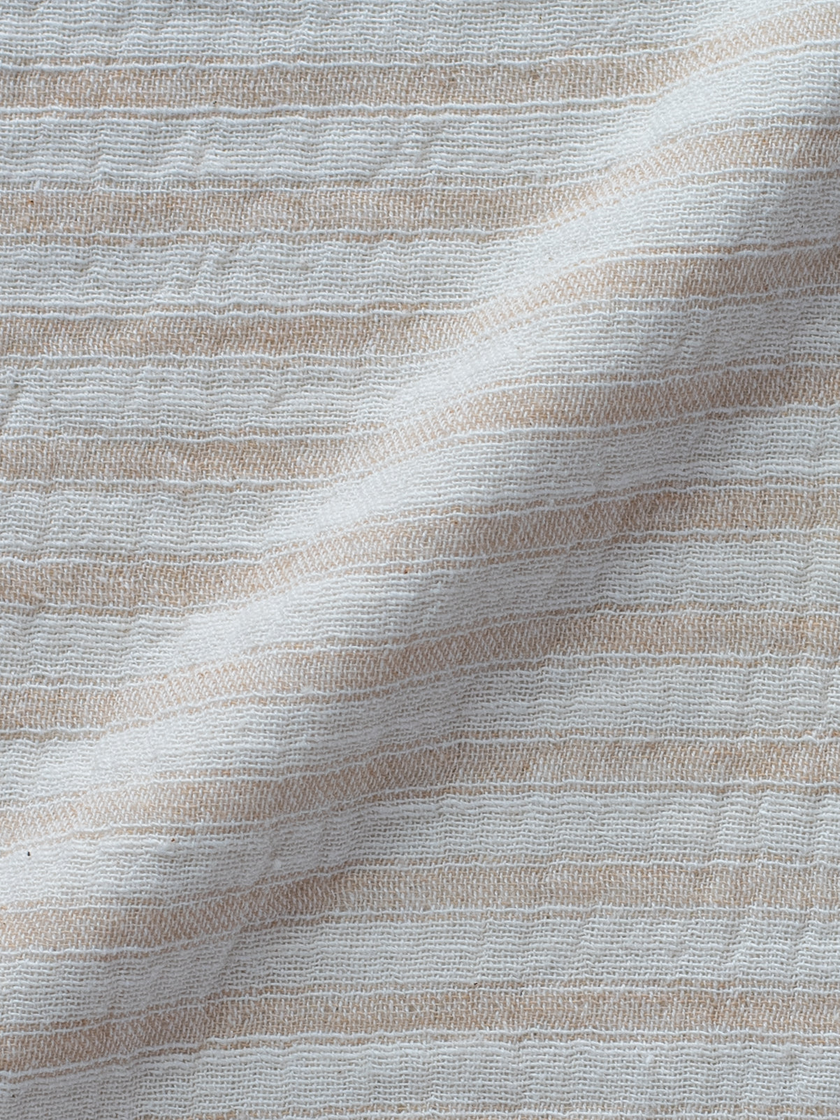 Organic Cotton Face Towel - Beige Stripes