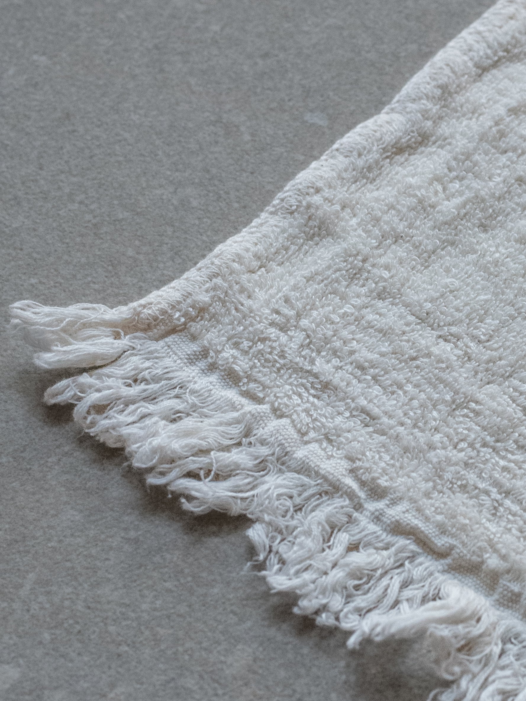 Organic Cotton Face Towel - Beige Stripes