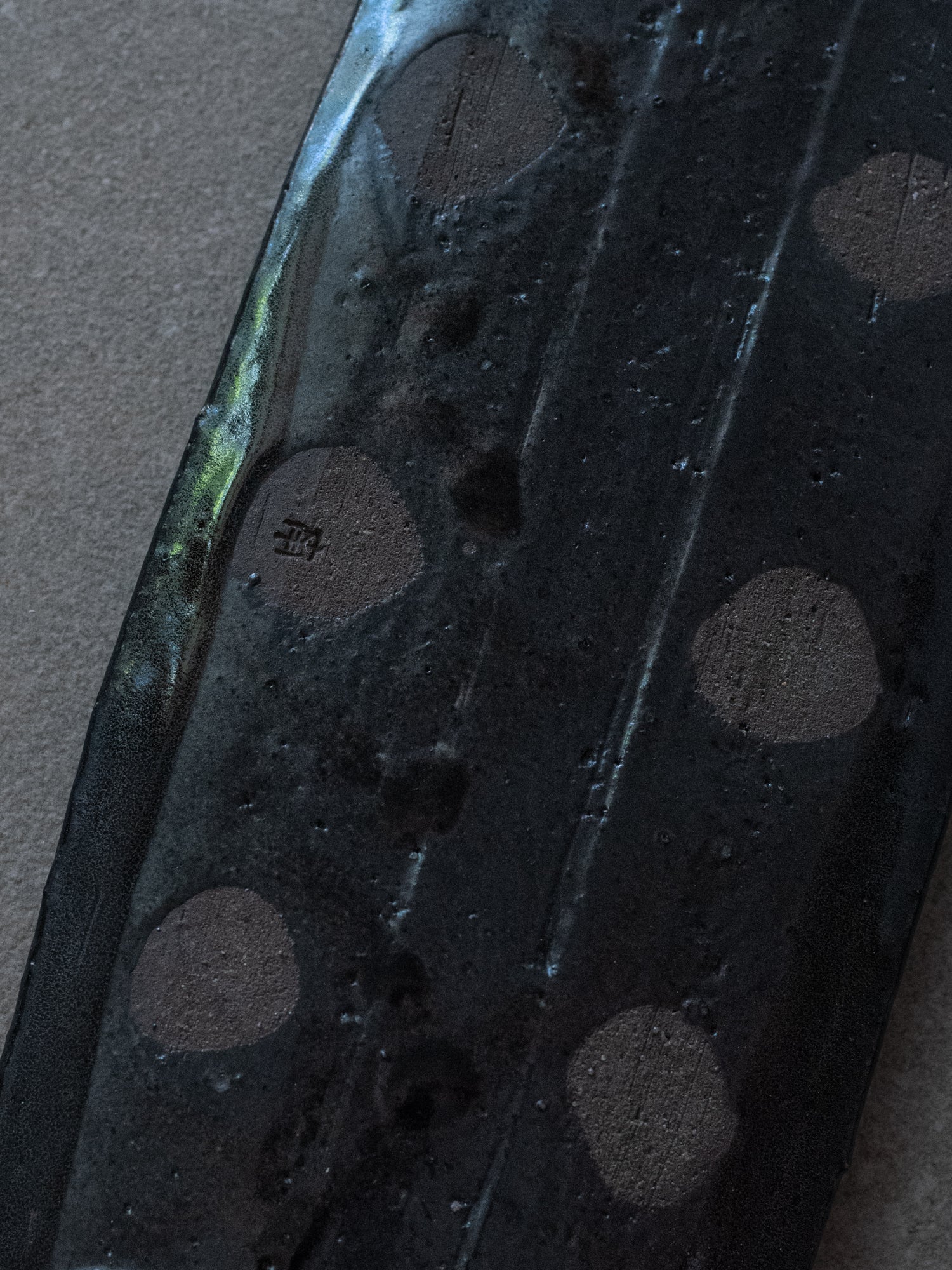 Black Footed Rectangle Plate