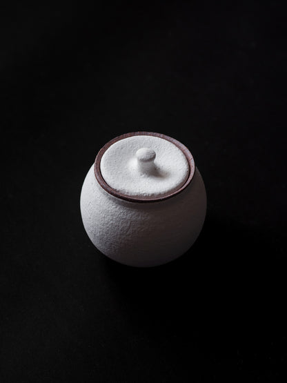 Lidded Salt Pot - White