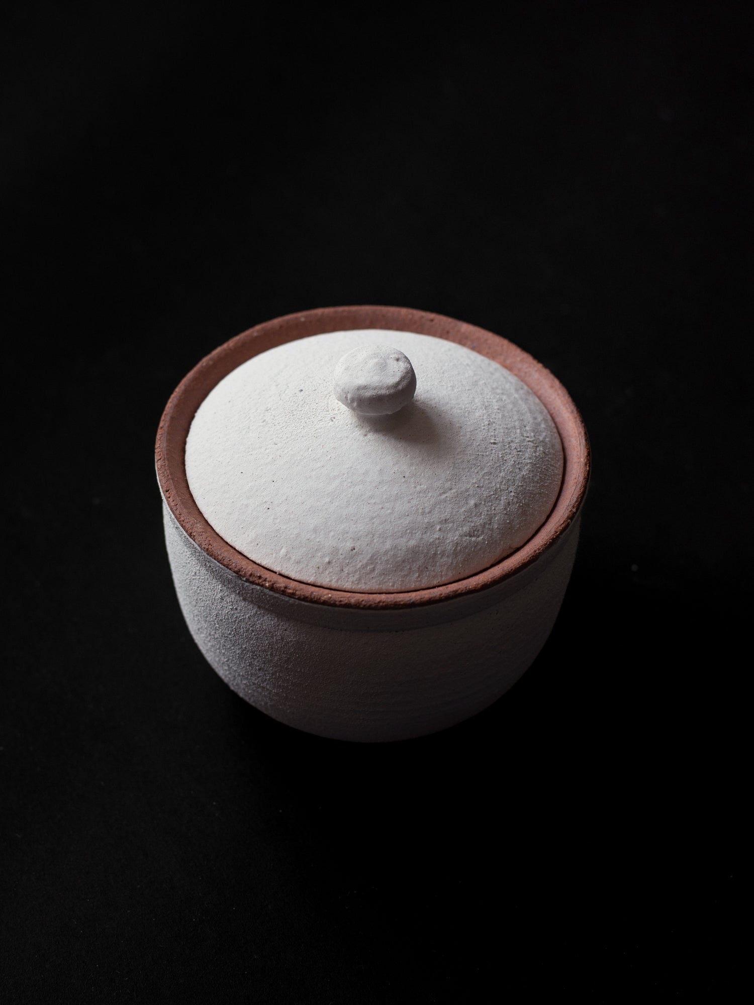 Lidded Salt Pot - White (Large)