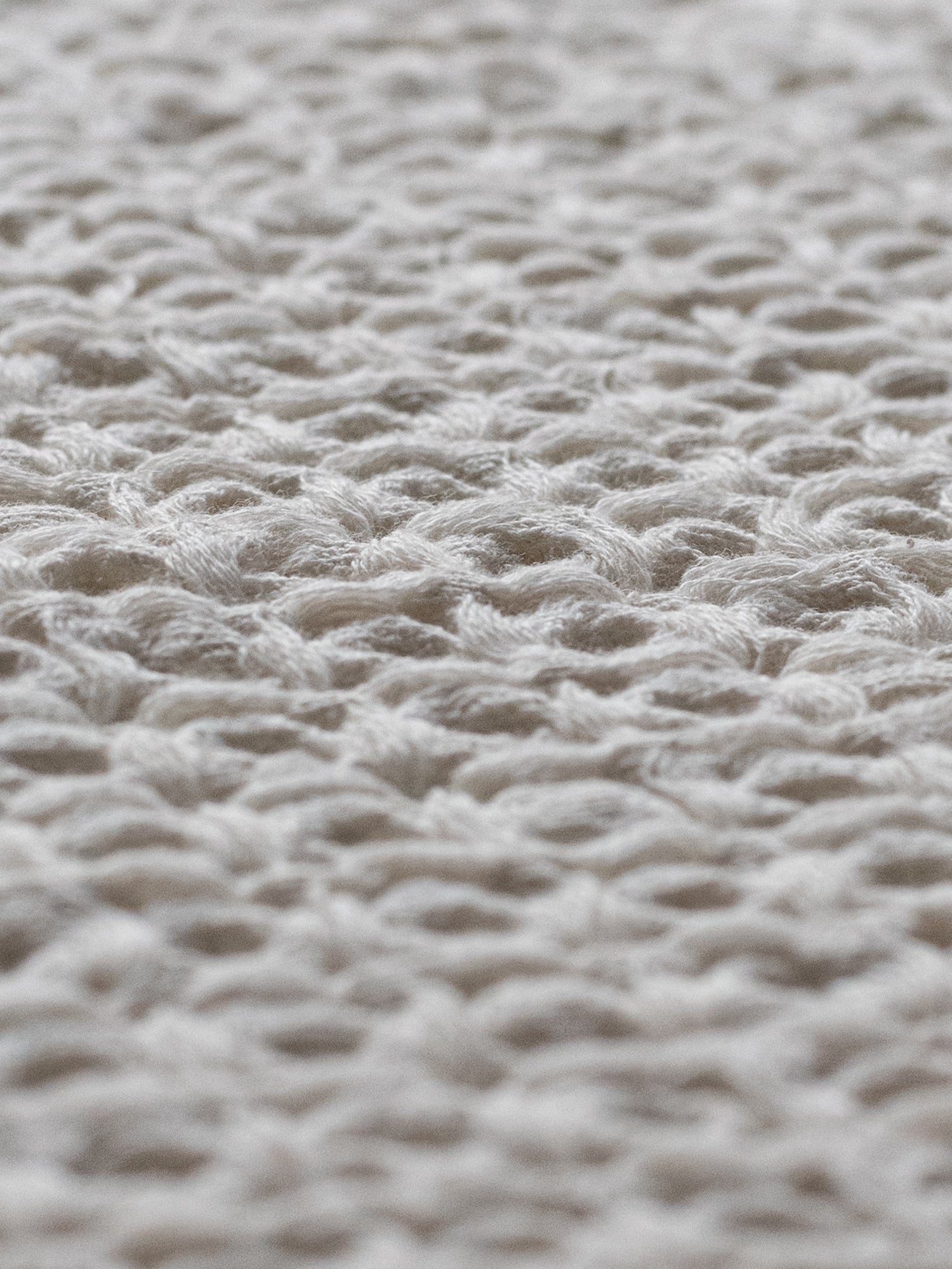 Cotton Linen Waffle Face Towel - Ivory