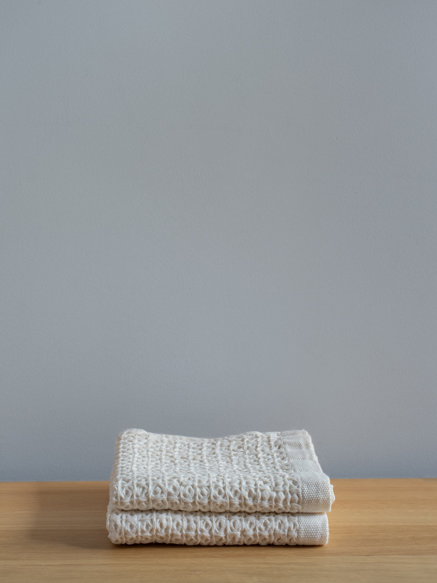 Cotton Linen Waffle Hand Towel - Ivory