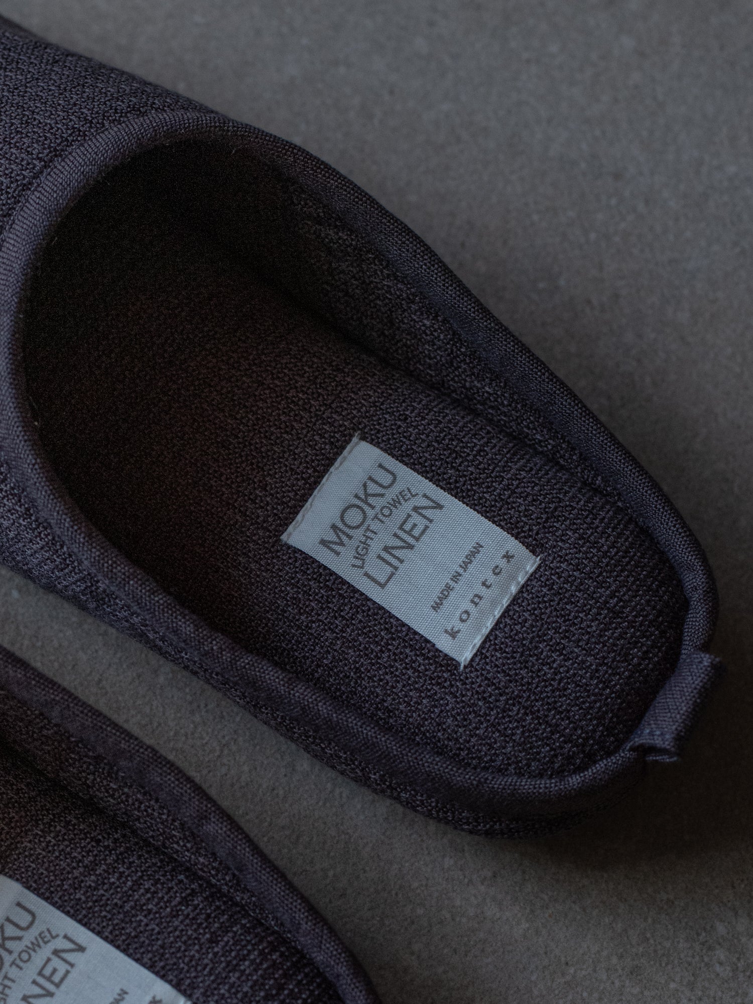 Moku Linen Room Slippers - Charcoal