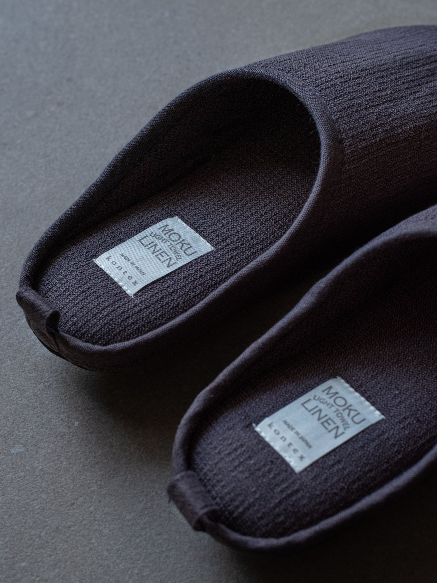 Moku Linen Room Slippers - Charcoal