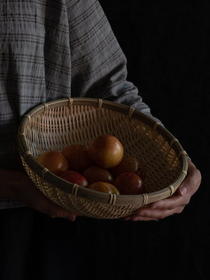 Deep Bamboo Colander Bowl